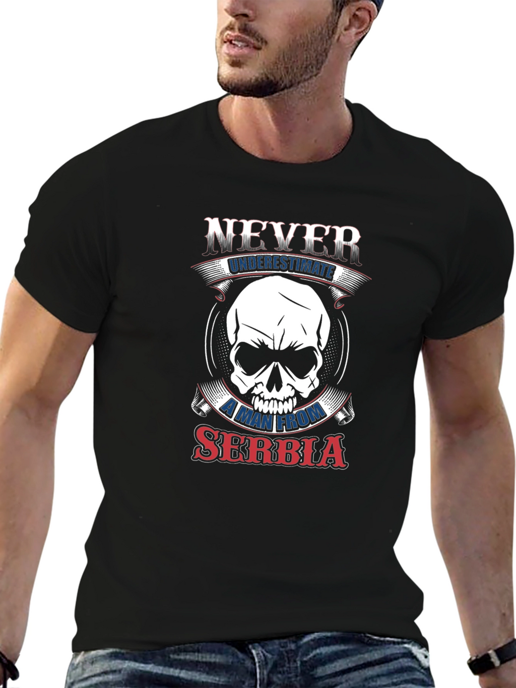 Never Underestimate Serbia Graphic T-Shirt