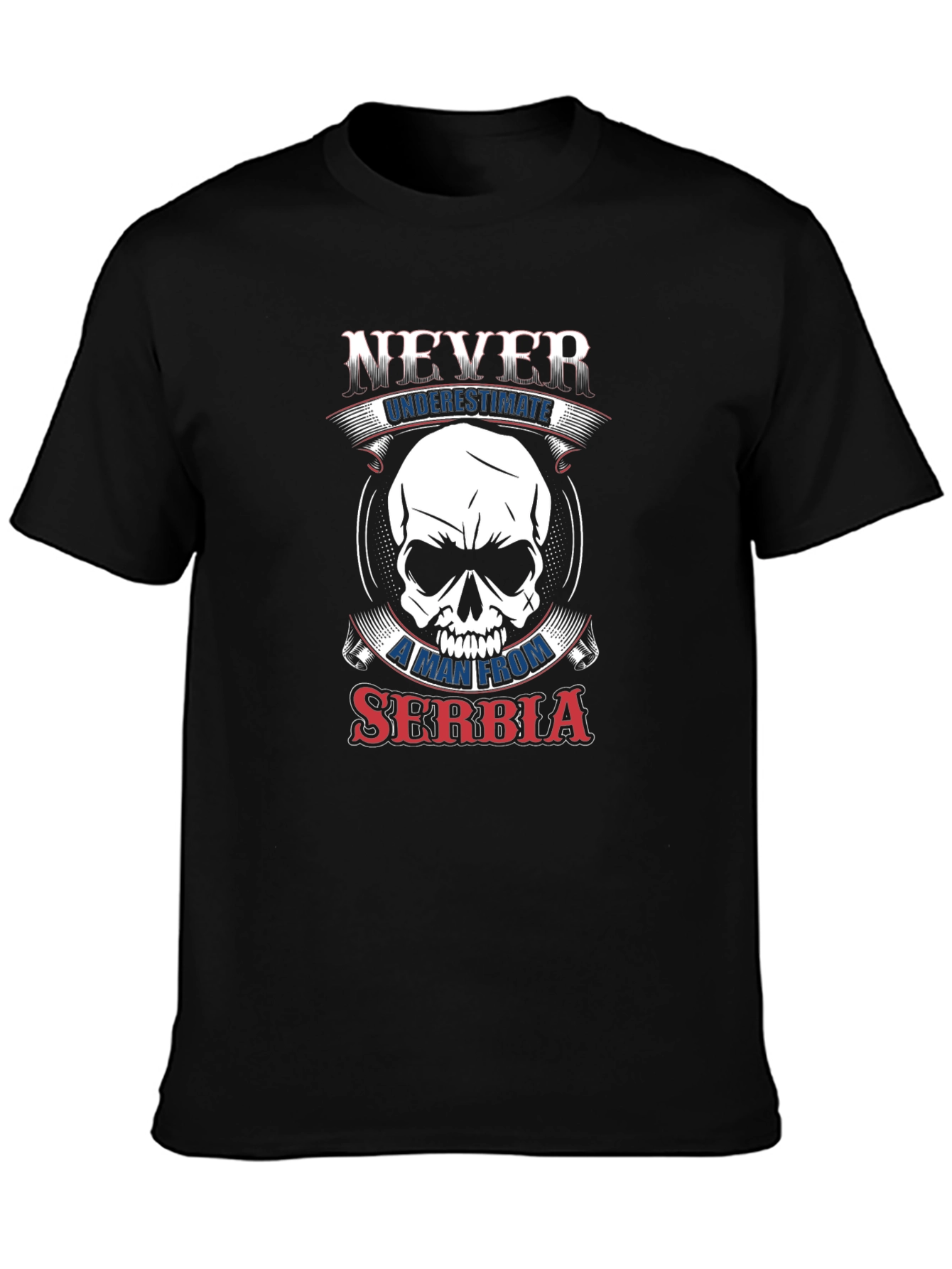 Never Underestimate Serbia Graphic T-Shirt