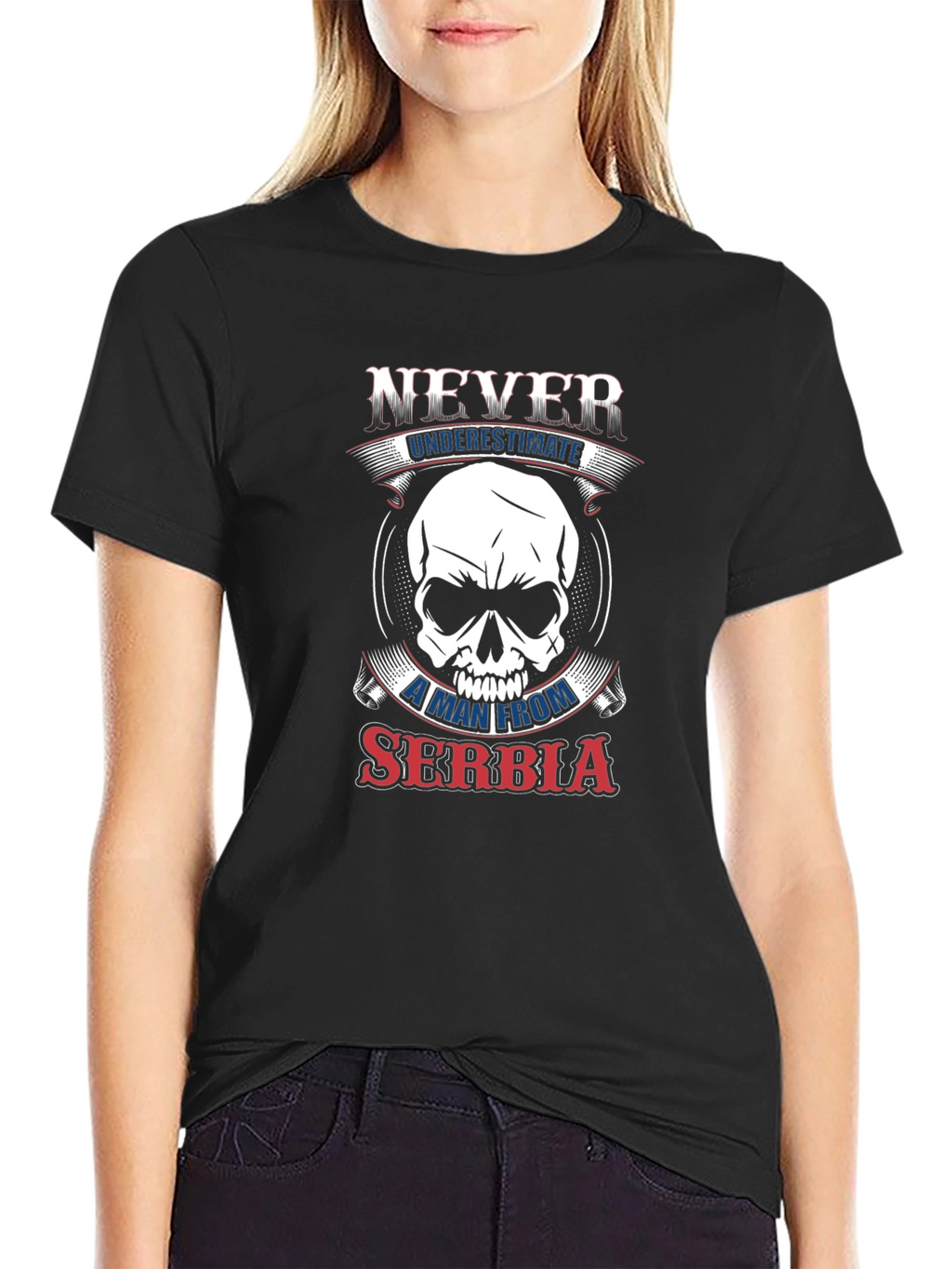 Never Underestimate Serbia Graphic T-Shirt
