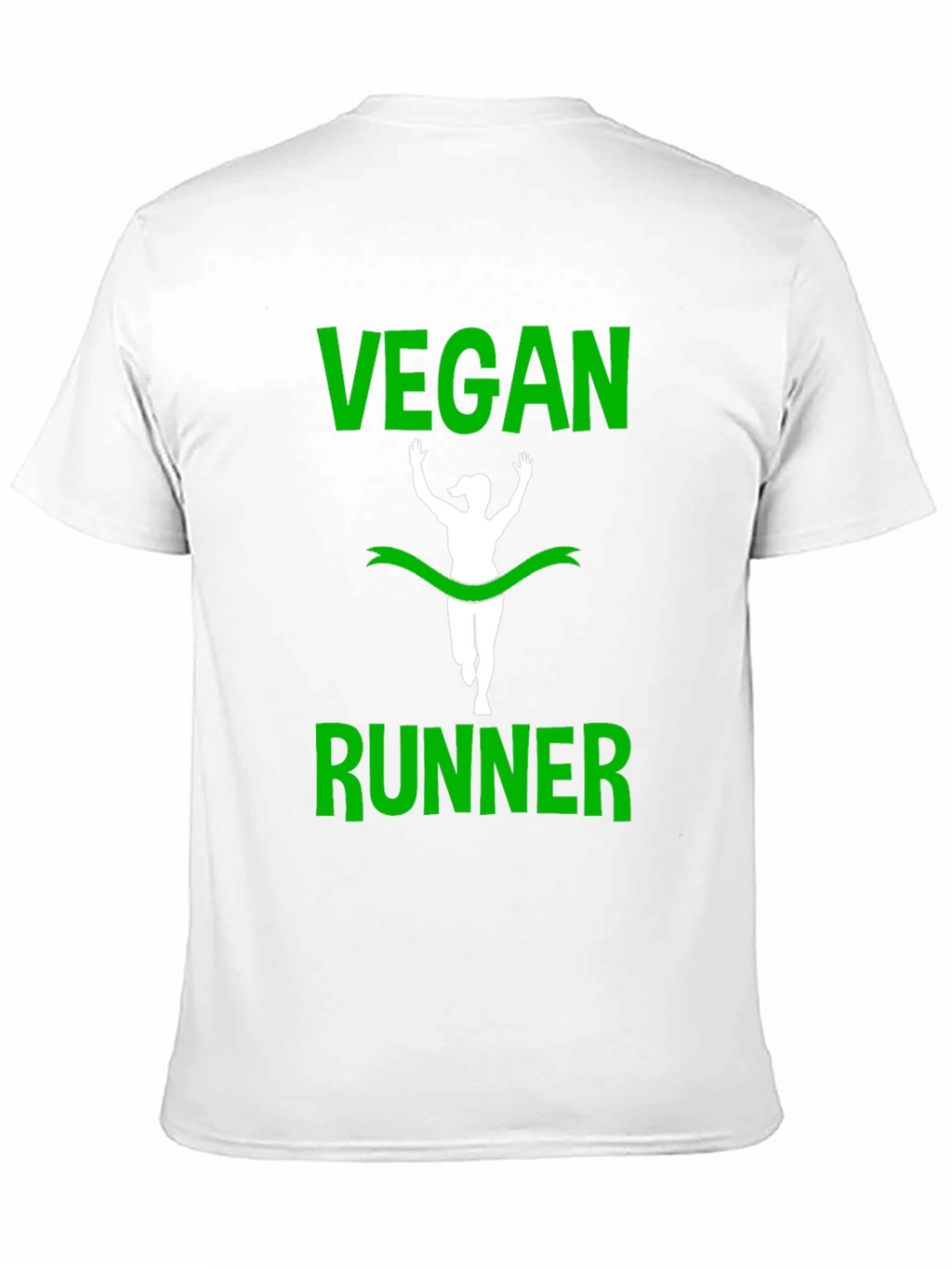 Vegan Runner T-Shirt - Green Print