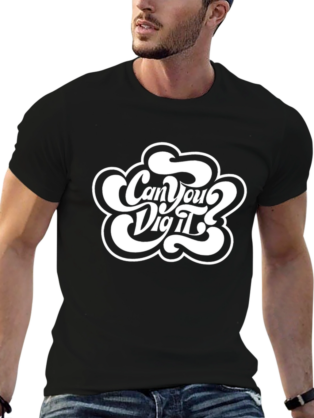 Retro Can You Dig It? Black T-Shirt