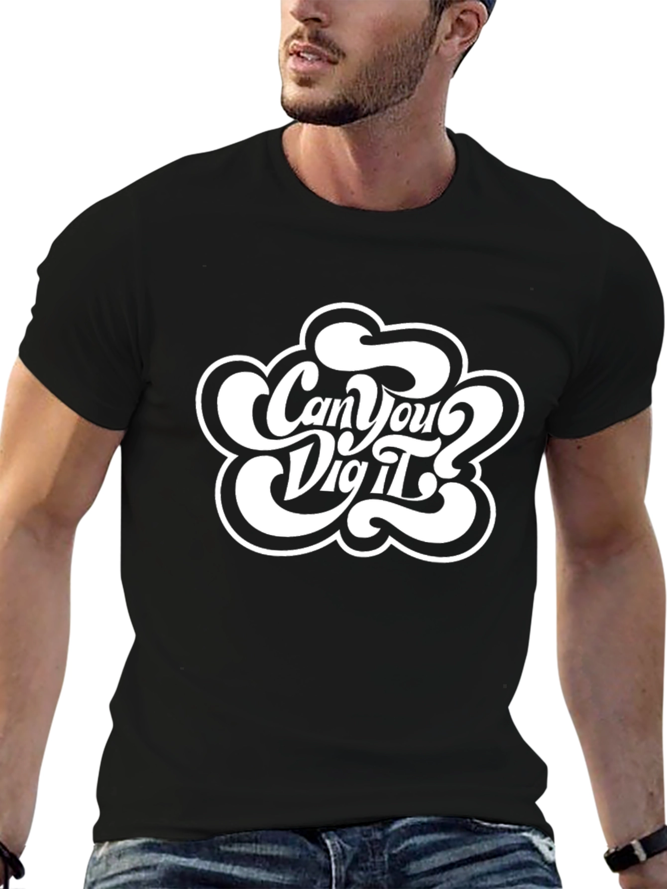 Retro Can You Dig It? Black T-Shirt