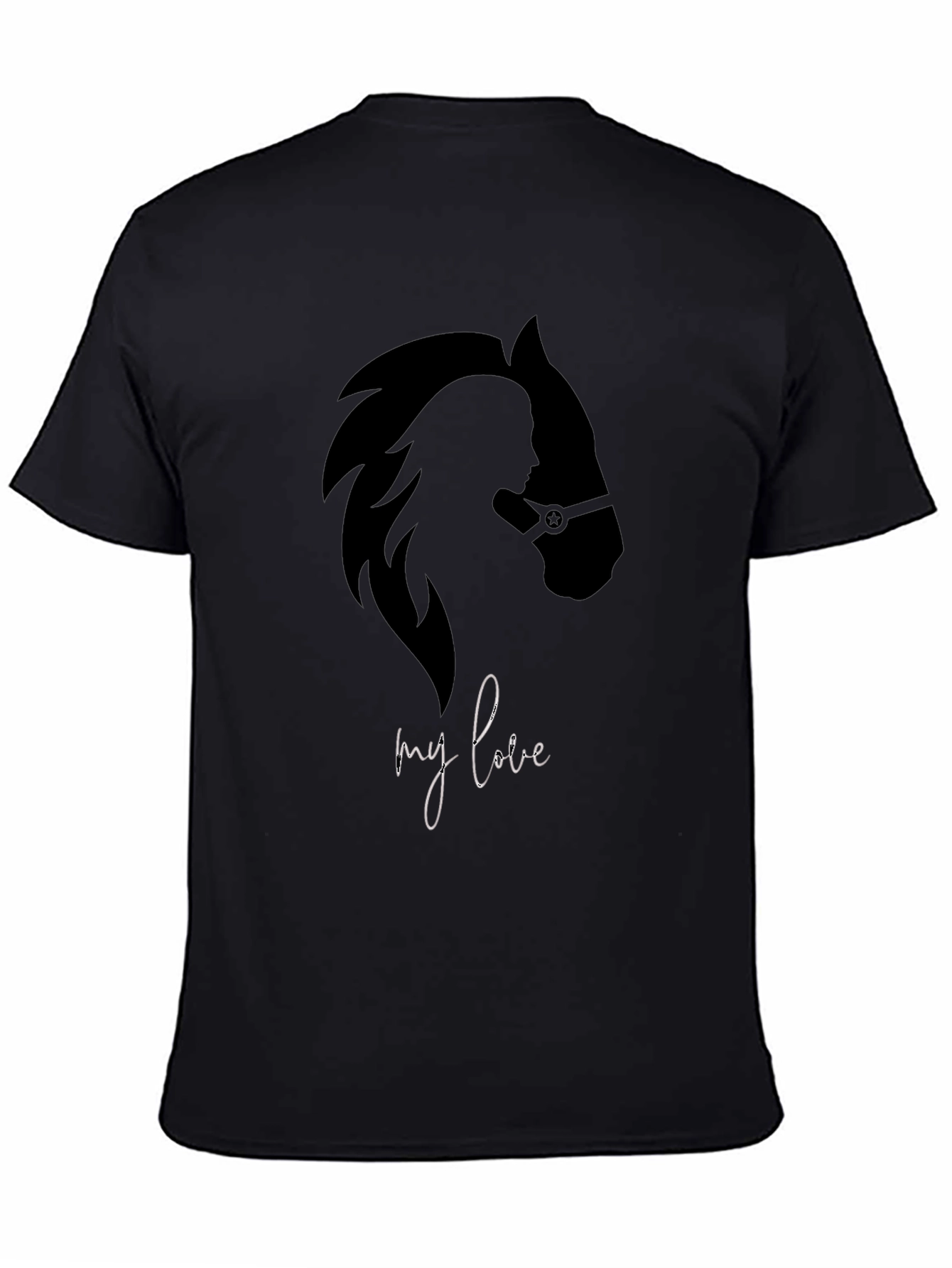 My Love Horse Graphic Tee - Black Unisex T-Shirt