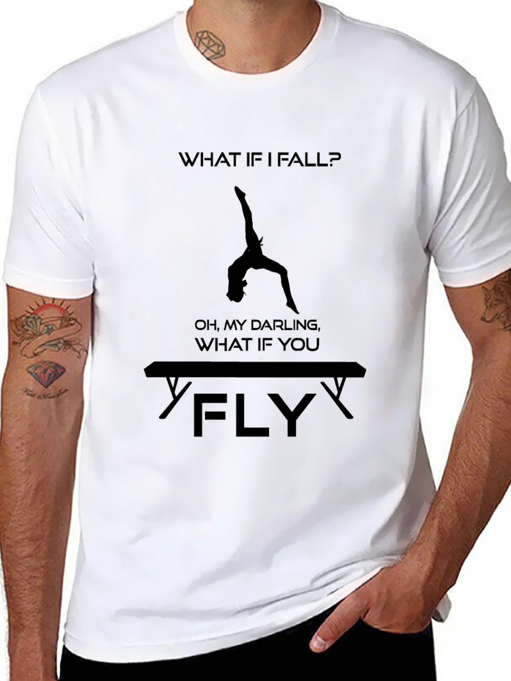 Gymnastics T-Shirt: What If You Fly? Tee