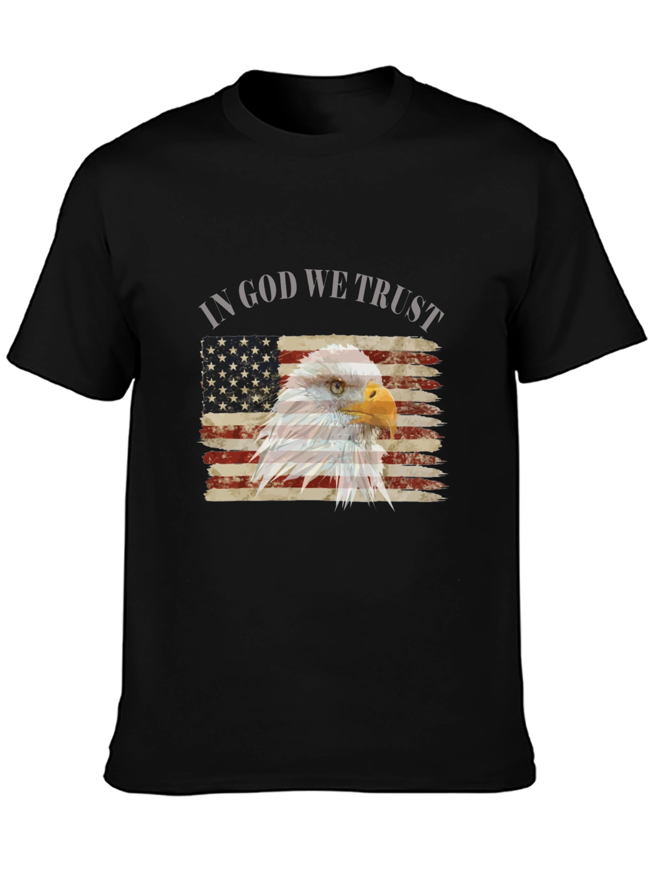 Patriotic Eagle Flag Graphic T-Shirt