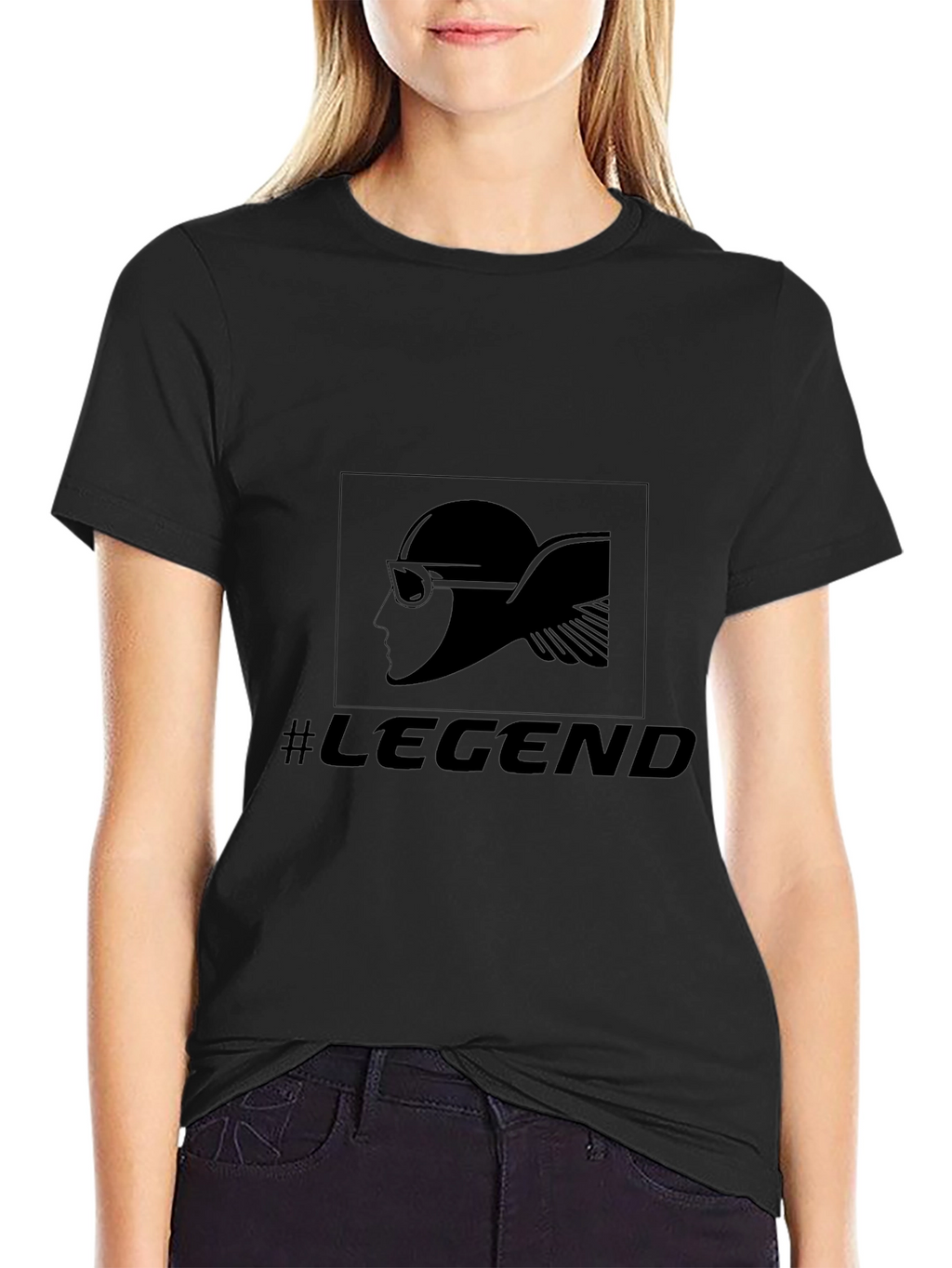 Mens Black Legend Graphic Tee