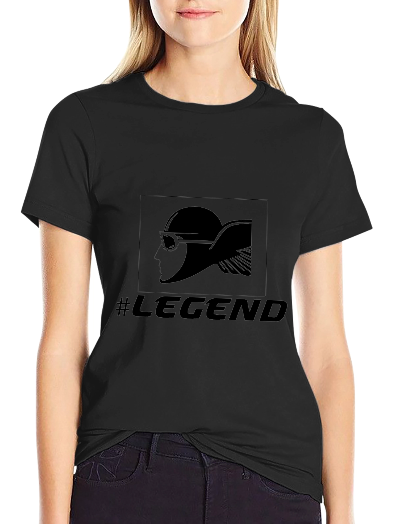 Mens Black Legend Graphic Tee