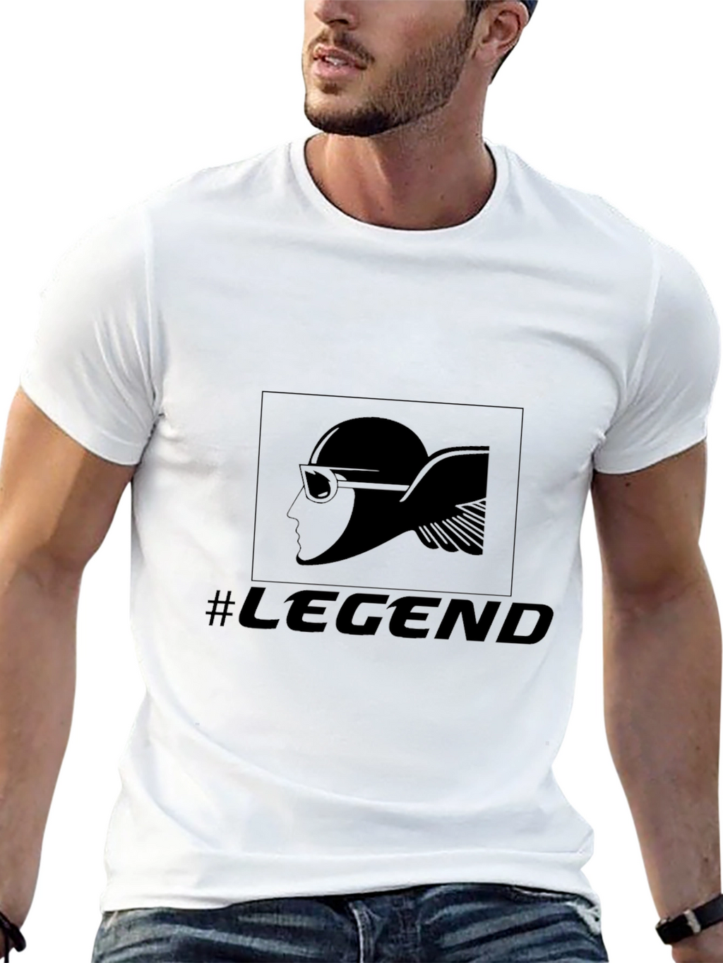 Mens Black Legend Graphic Tee