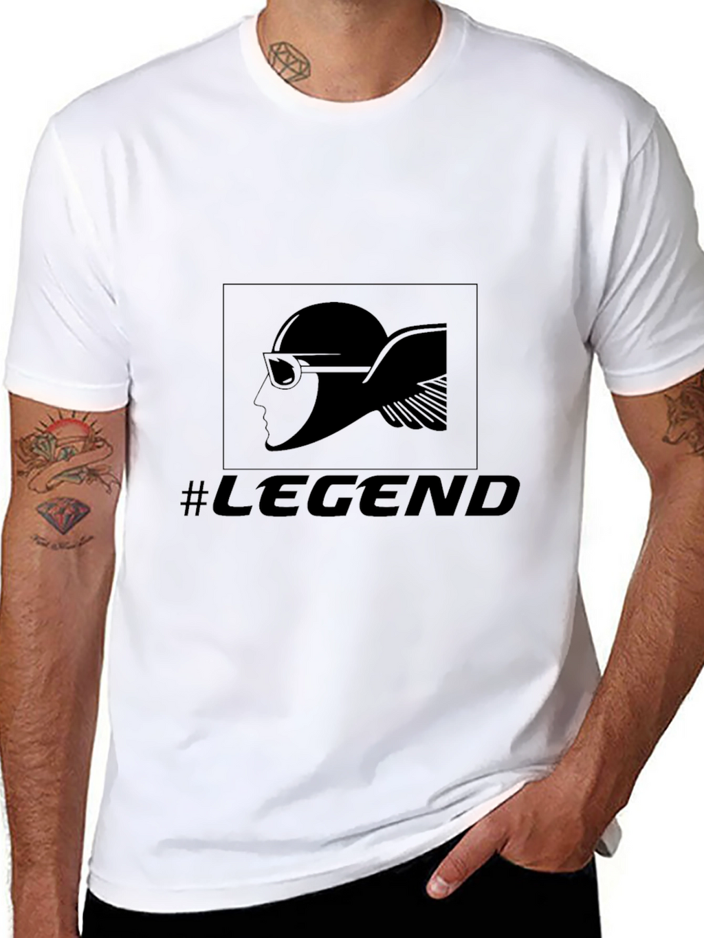Mens Black Legend Graphic Tee