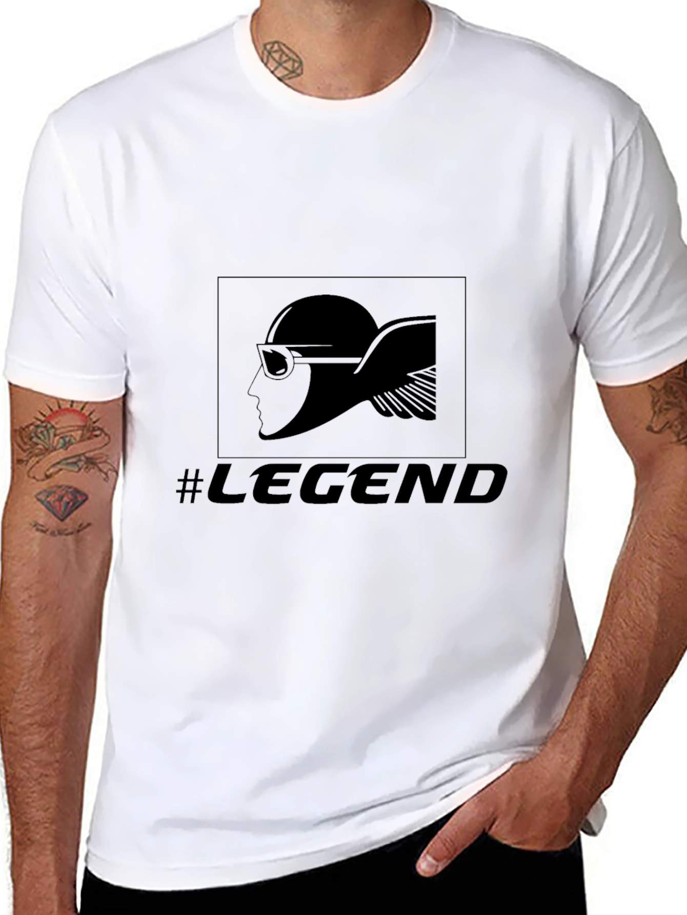 Mens Black Legend Graphic Tee