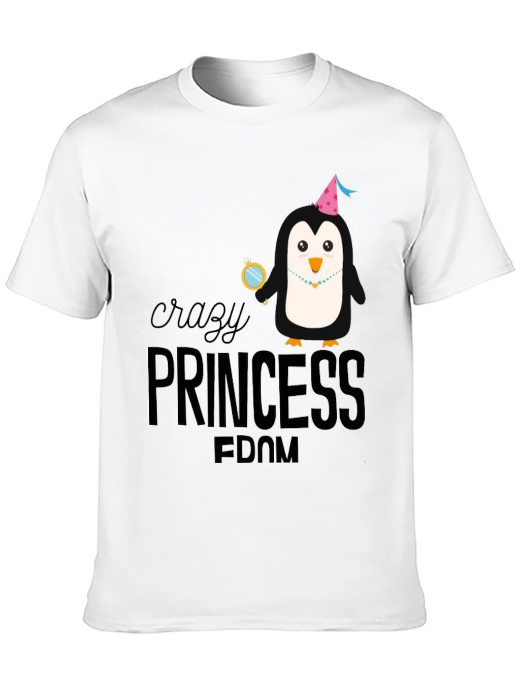 Crazy Princess Penguin T-Shirt - Fun & Stylish!