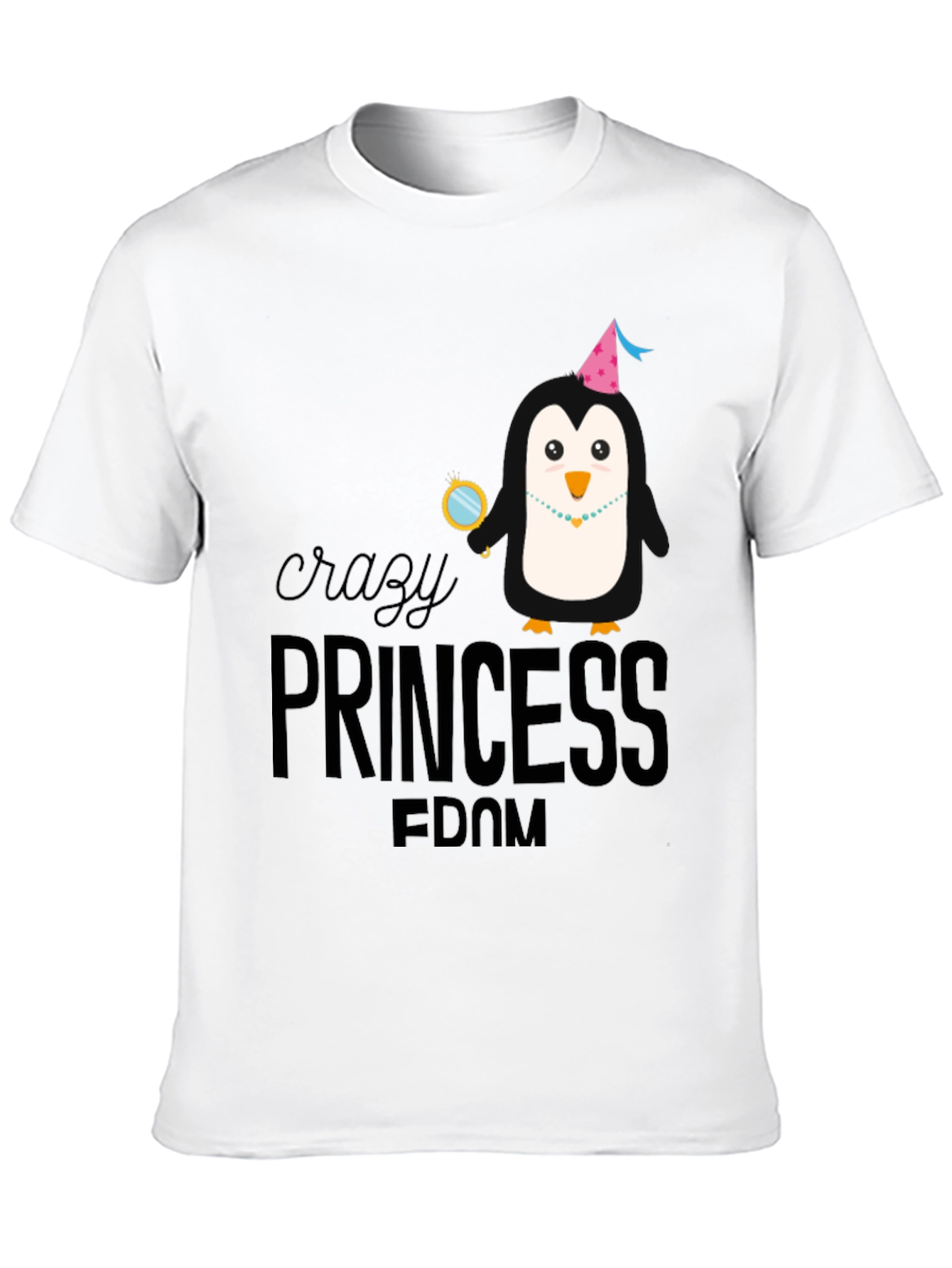 Crazy Princess Penguin T-Shirt - Fun & Stylish!