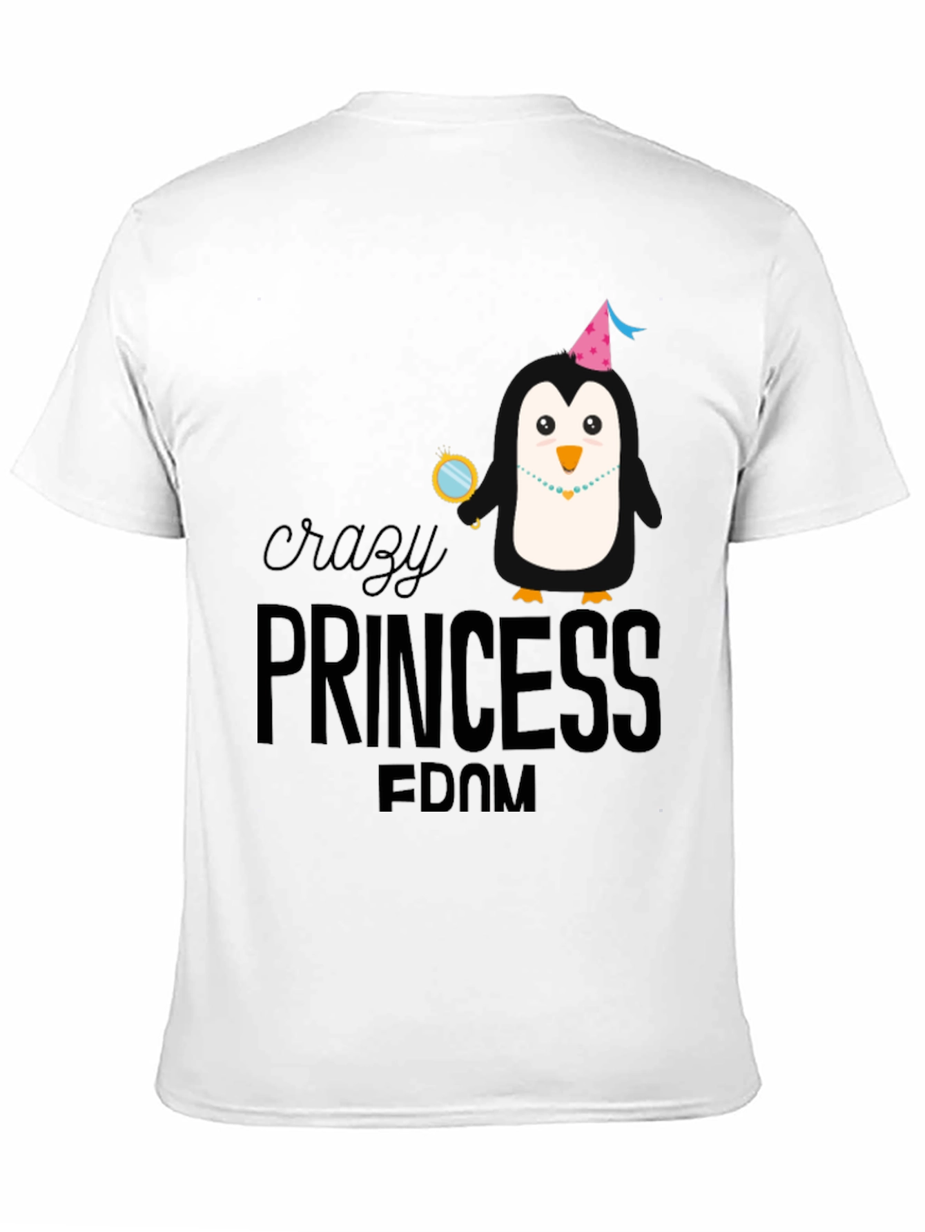 Crazy Princess Penguin T-Shirt - Fun & Stylish!