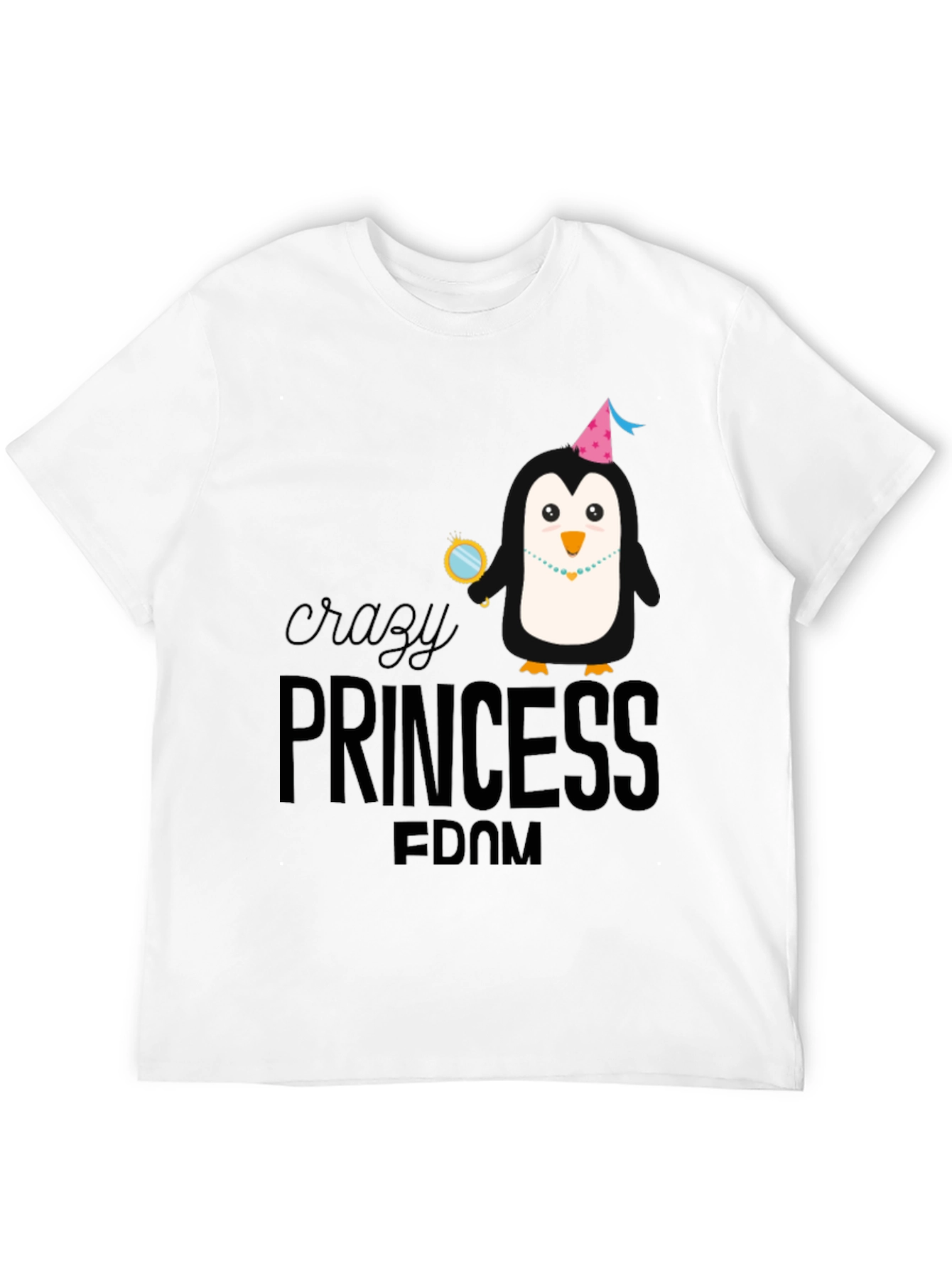 Crazy Princess Penguin T-Shirt - Fun & Stylish!