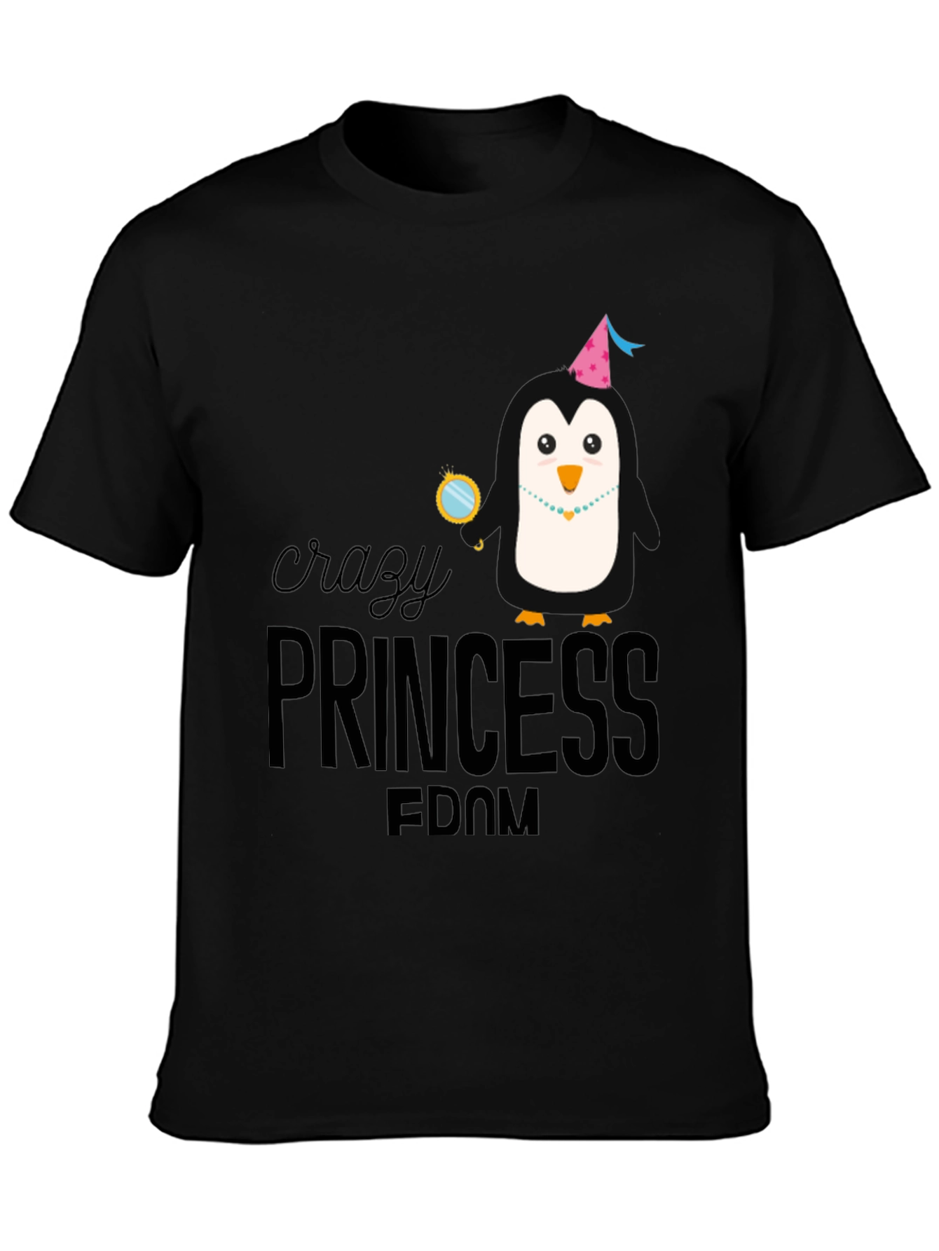 Crazy Princess Penguin T-Shirt - Fun & Stylish!