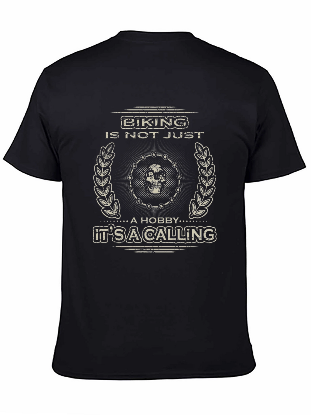 Biking Is A Calling Mens Black Graphic Tee