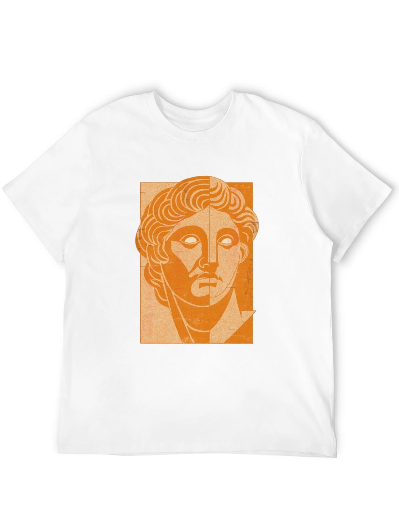 Orange Bust Graphic Black T-Shirt