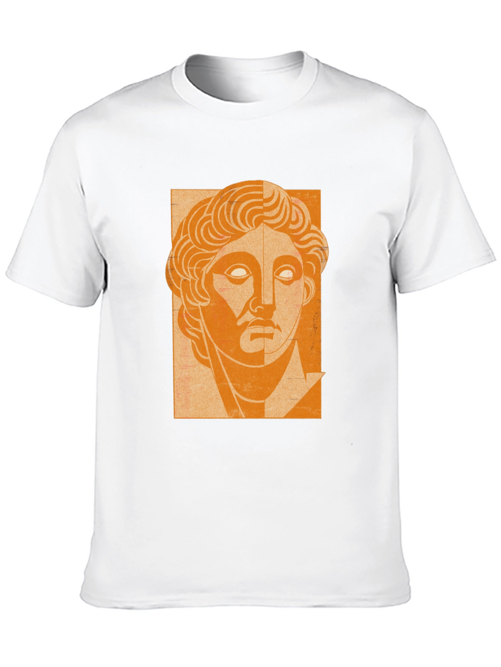 Orange Bust Graphic Black T-Shirt