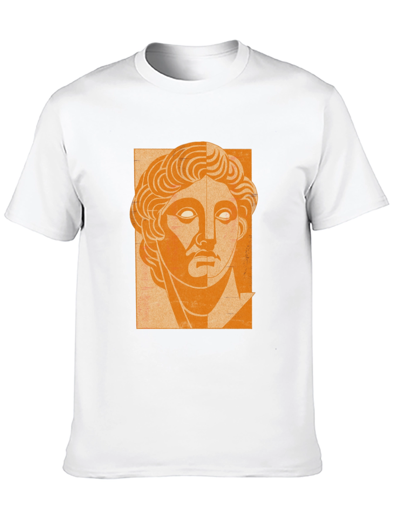 Orange Bust Graphic Black T-Shirt