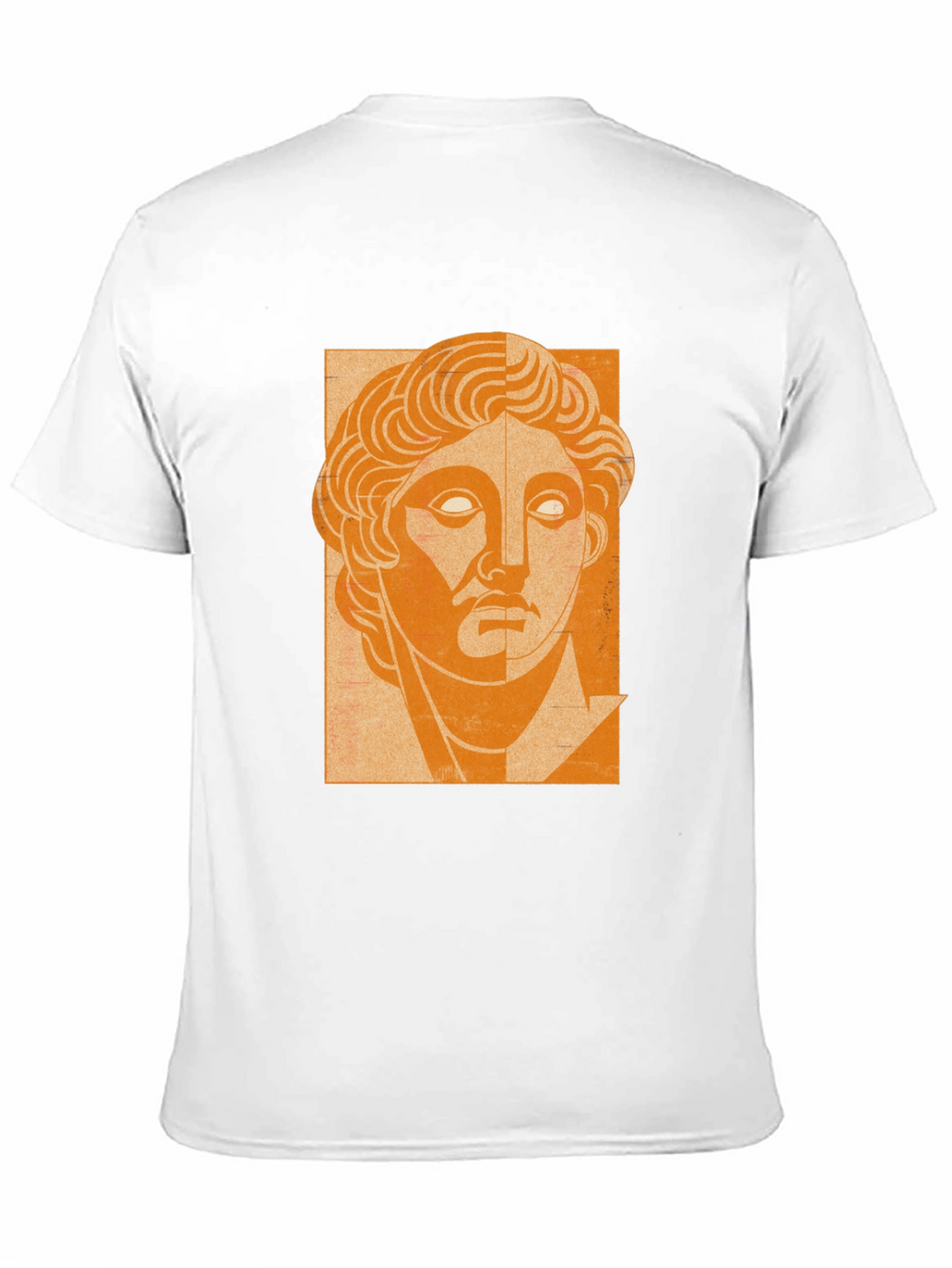 Orange Bust Graphic Black T-Shirt
