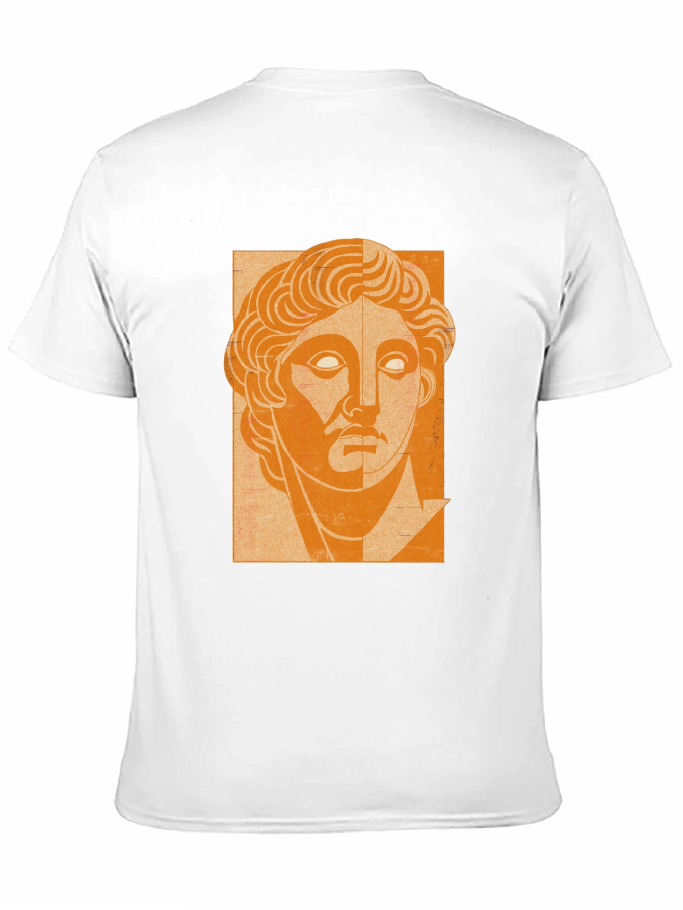 Orange Bust Graphic Black T-Shirt