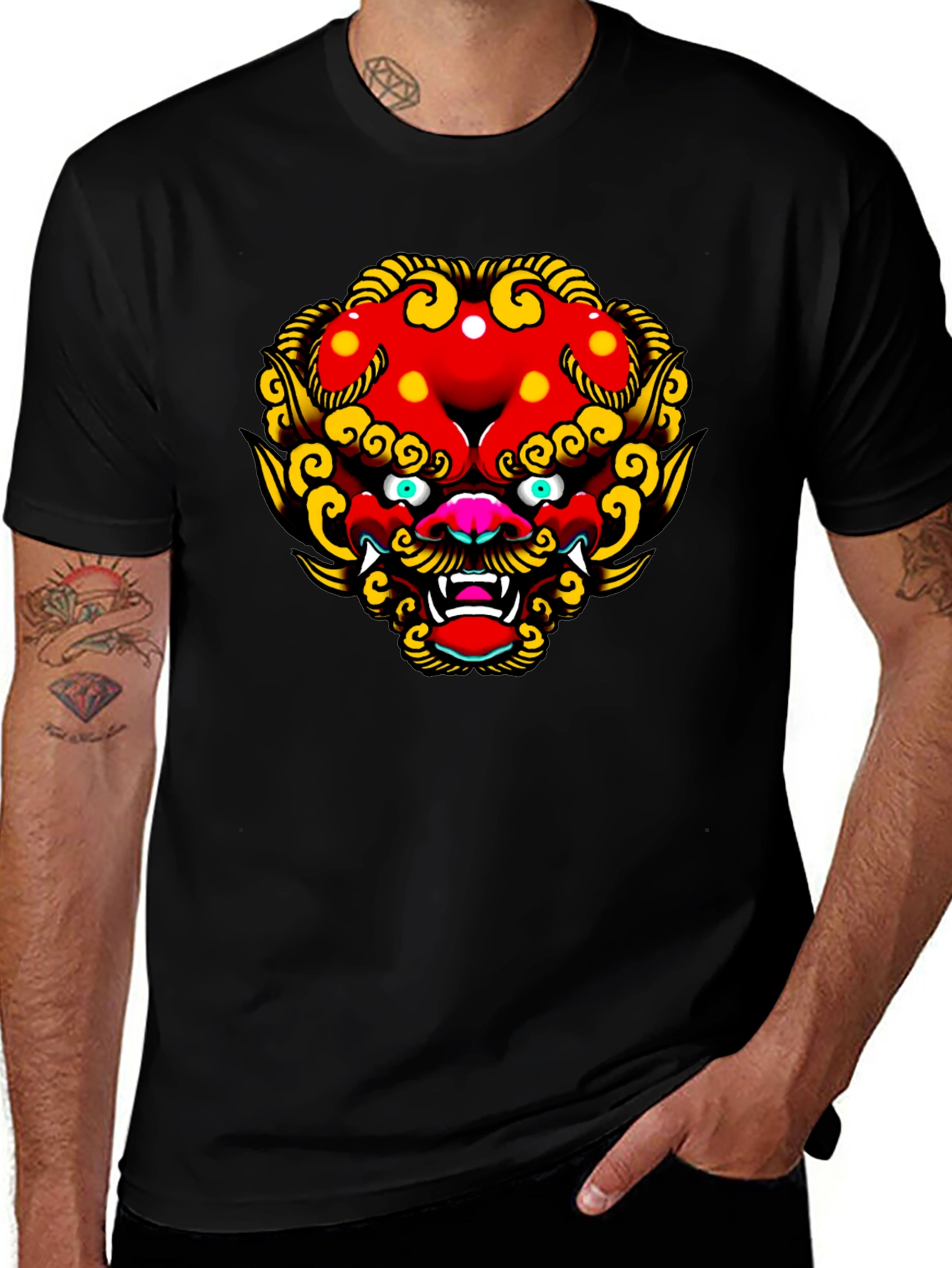 Graphic Tee - Asian Lion Design