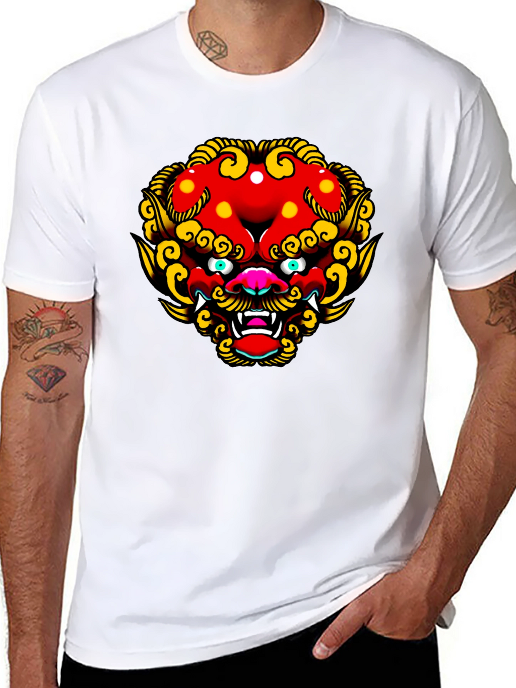 Graphic Tee - Asian Lion Design