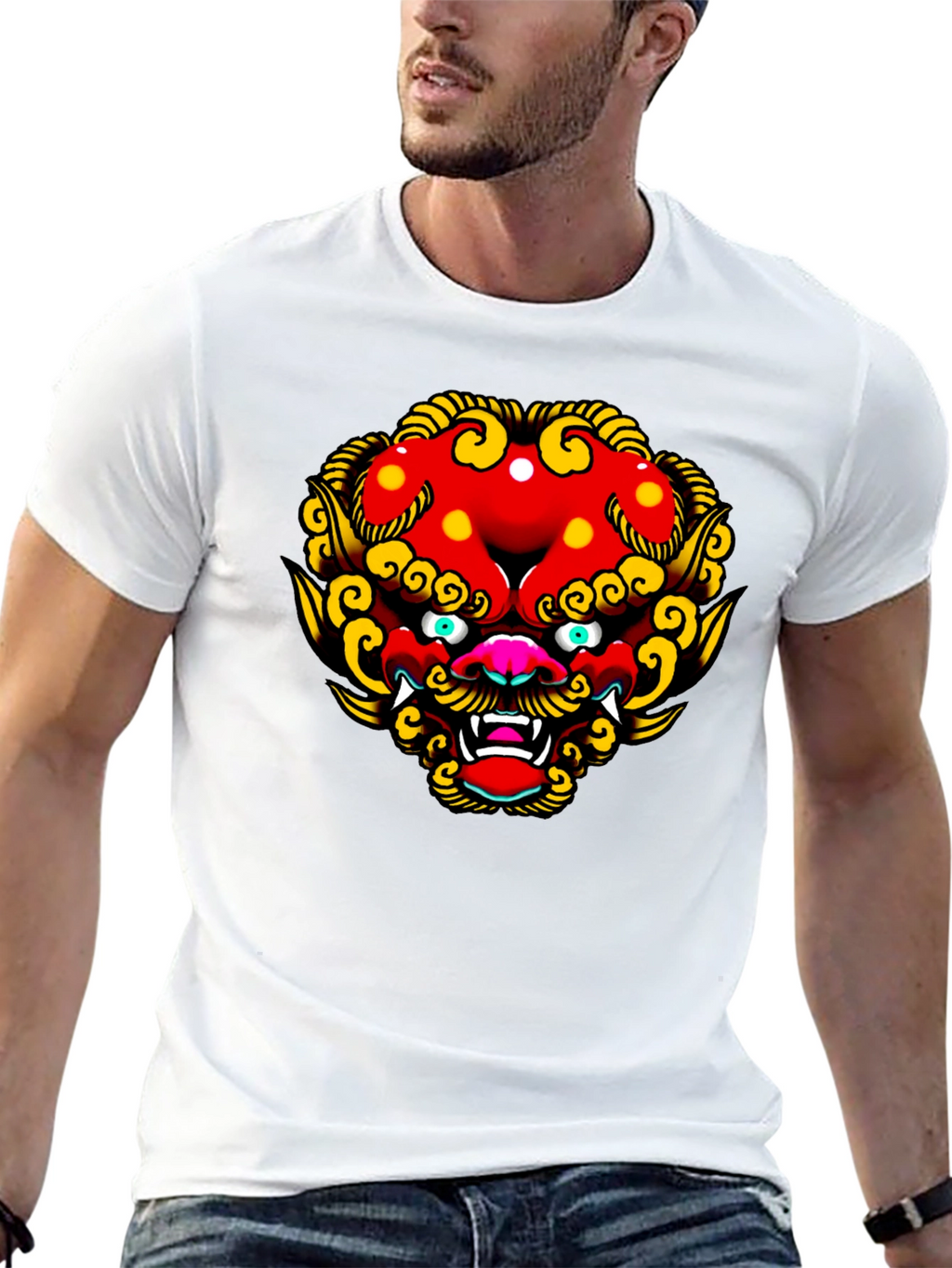 Graphic Tee - Asian Lion Design