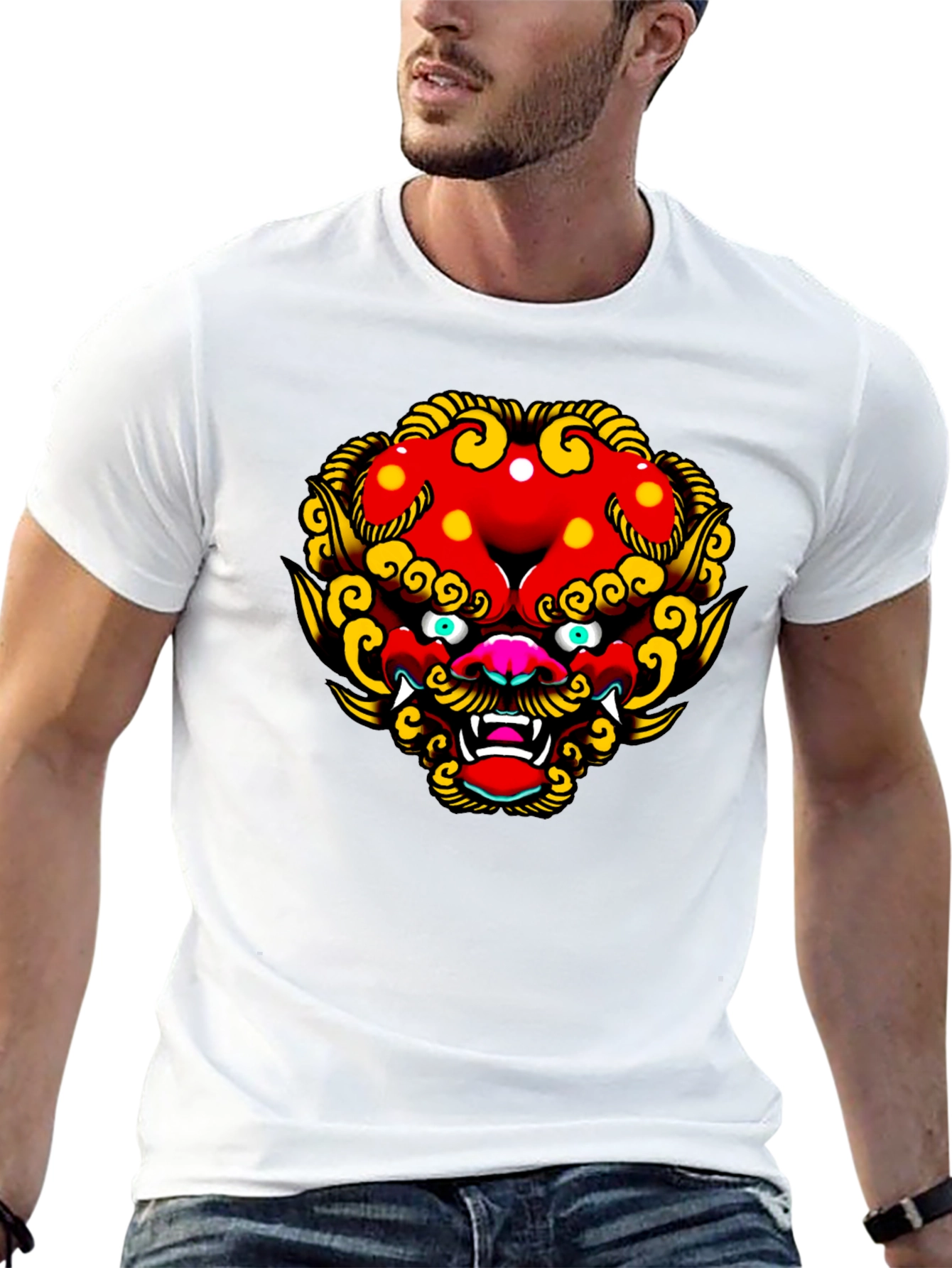 Graphic Tee - Asian Lion Design