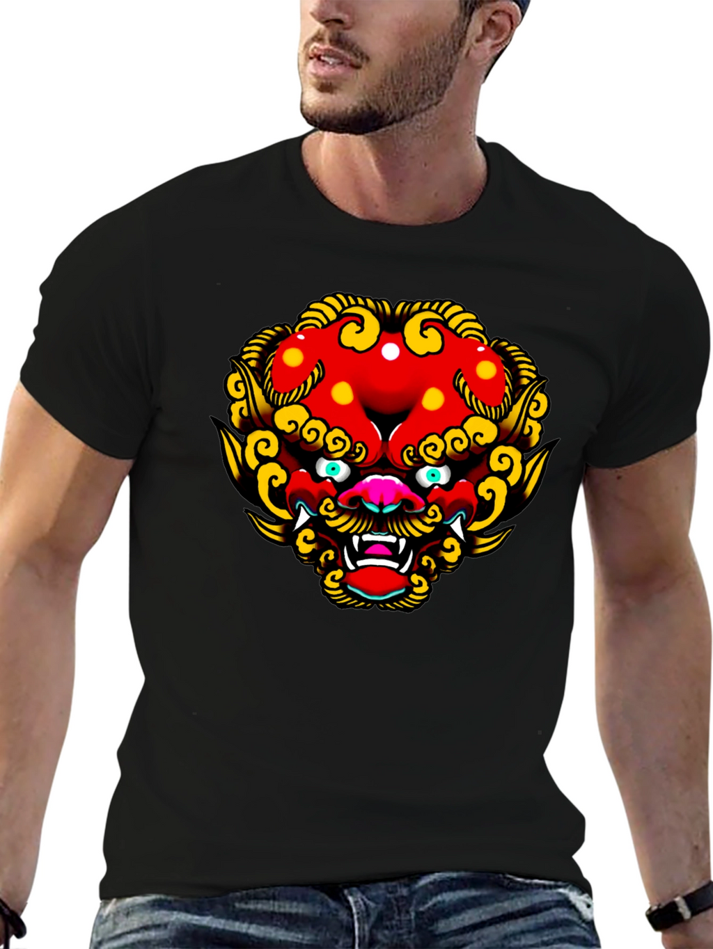 Graphic Tee - Asian Lion Design
