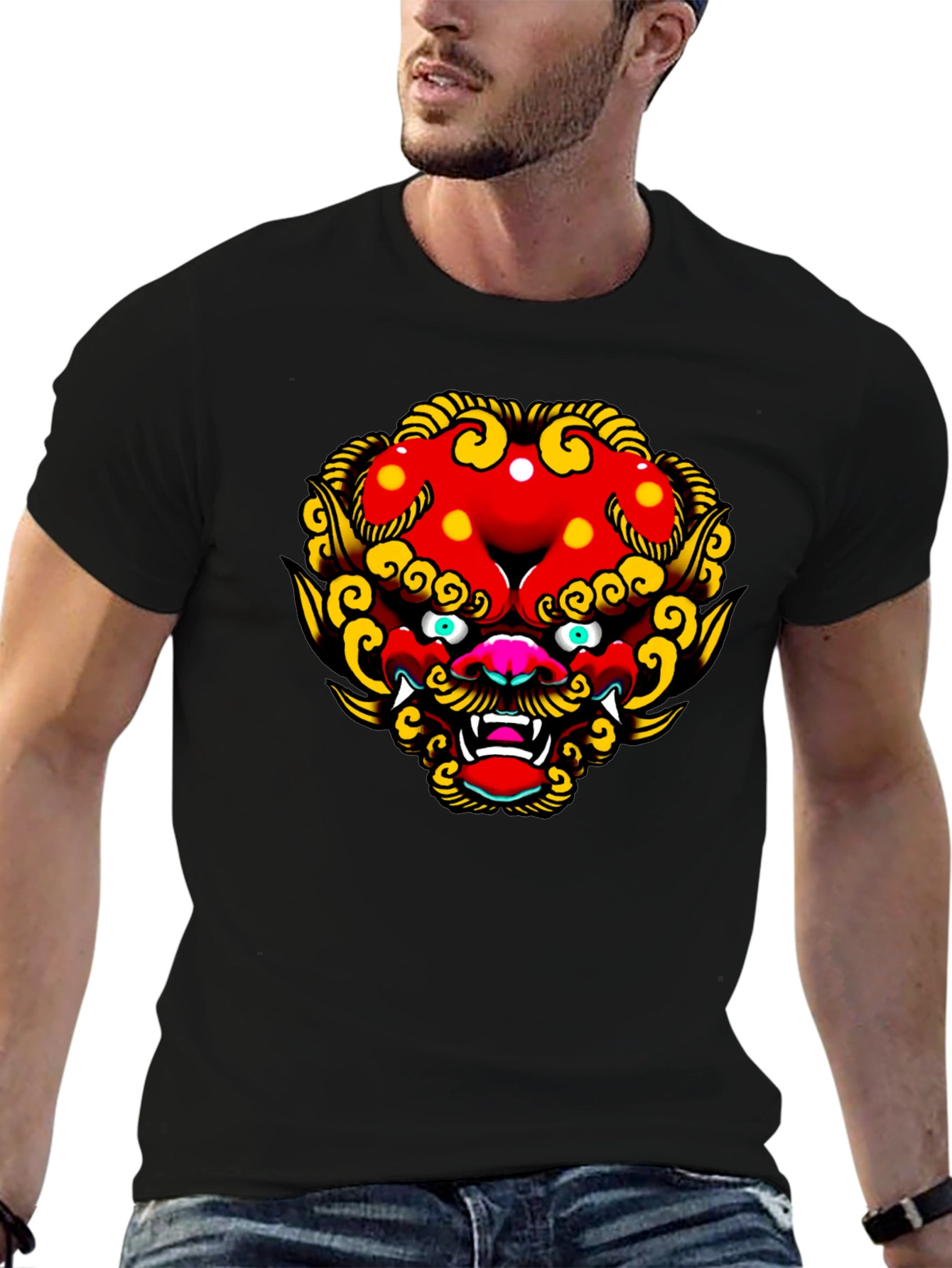 Graphic Tee - Asian Lion Design