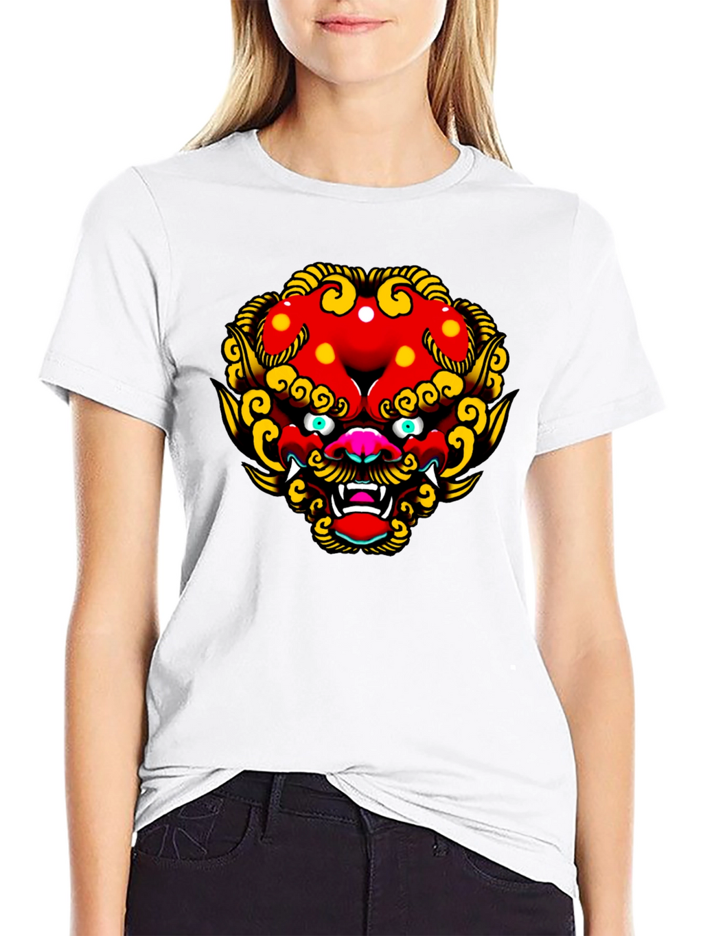 Graphic Tee - Asian Lion Design