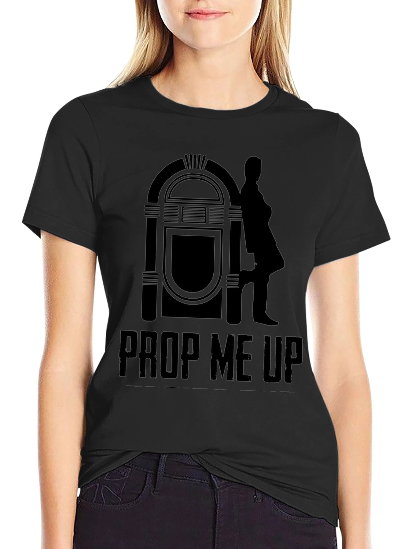 Prop Me Up Mens Black Graphic Tee