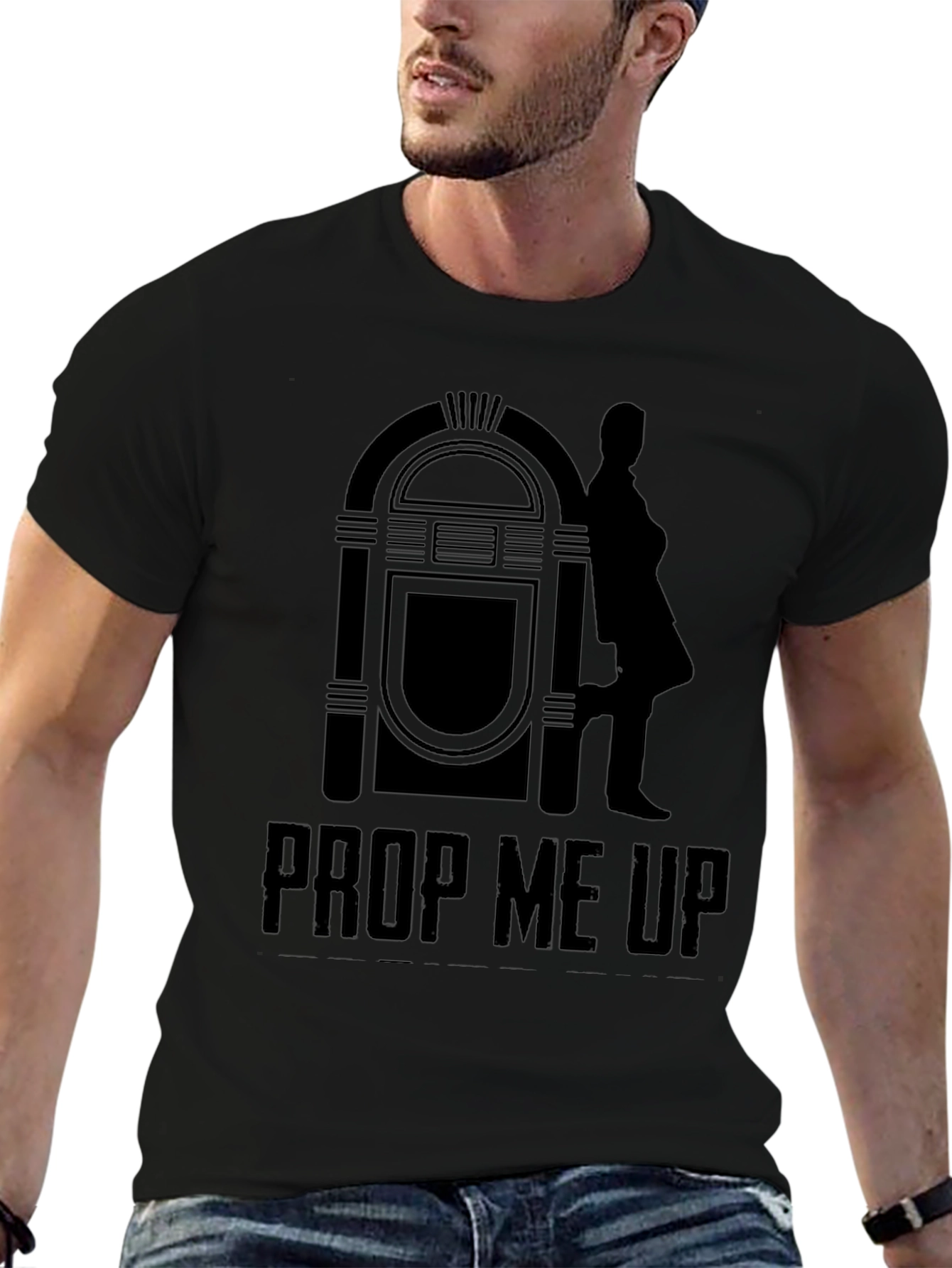 Prop Me Up Mens Black Graphic Tee