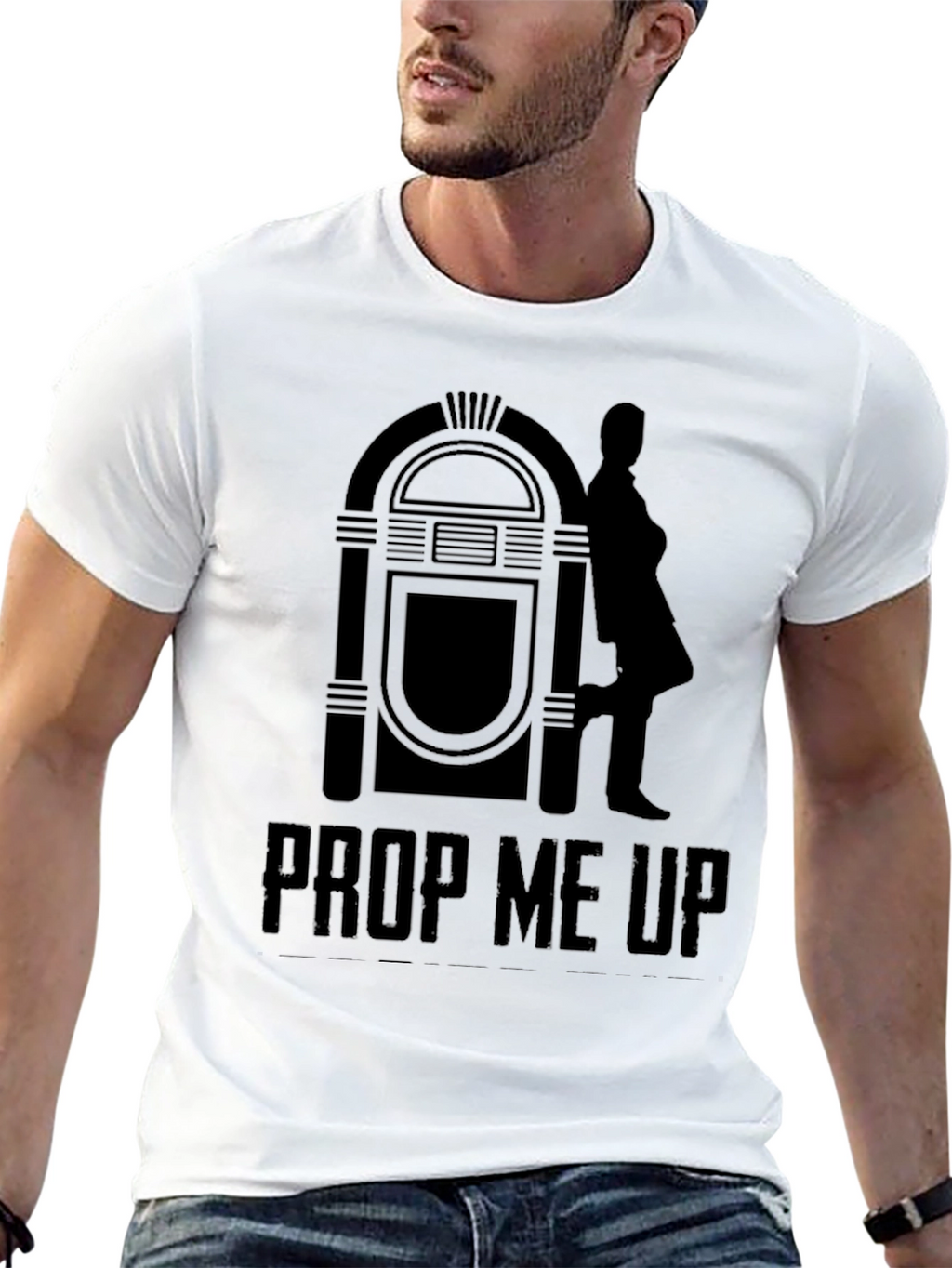 Prop Me Up Mens Black Graphic Tee