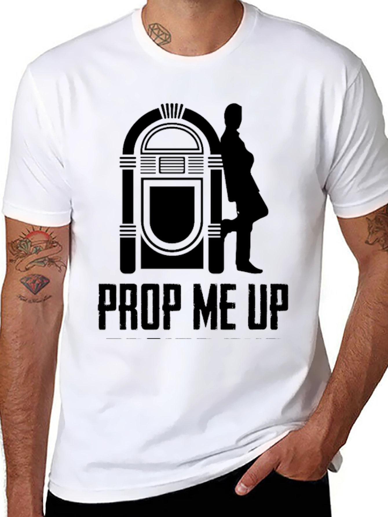 Prop Me Up Mens Black Graphic Tee