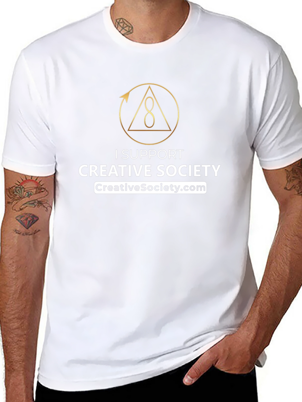 Creative Society Support T-Shirt - Black