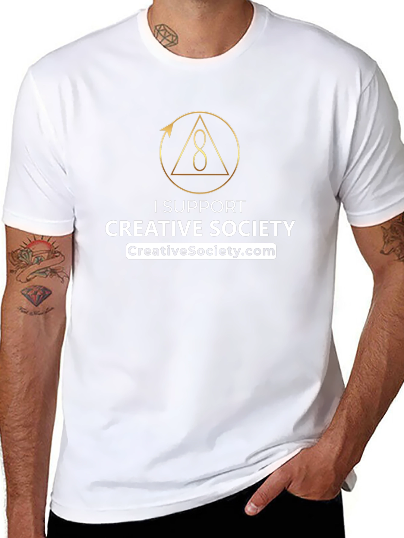 Creative Society Support T-Shirt - Black