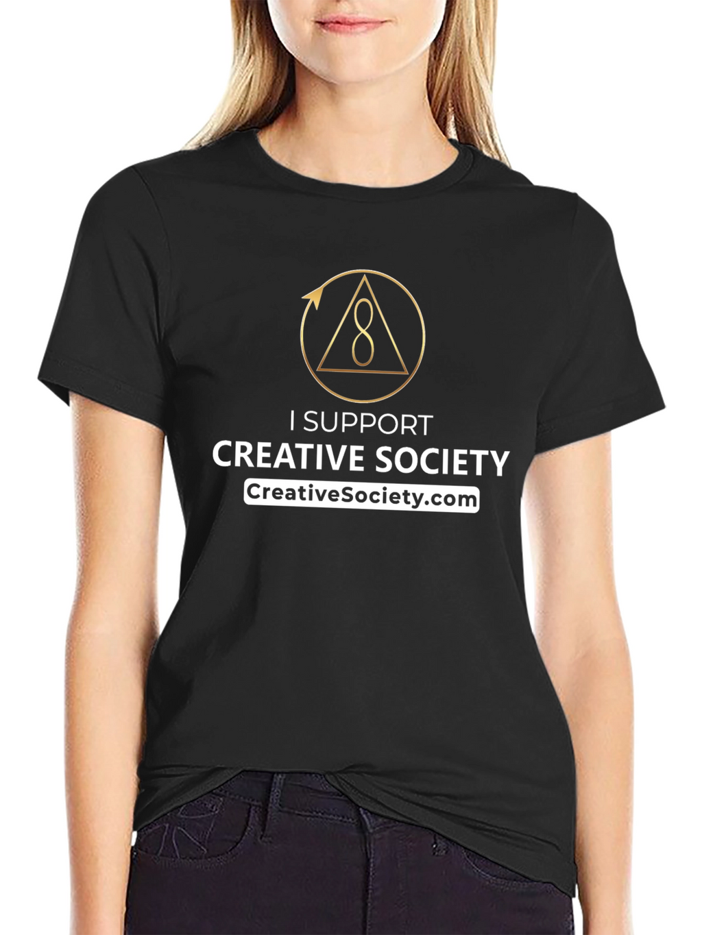 Creative Society Support T-Shirt - Black