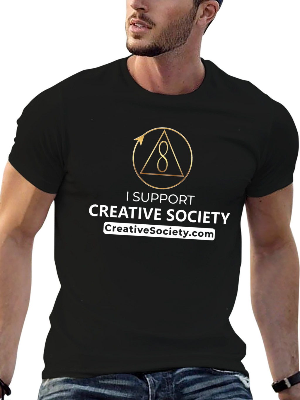 Creative Society Support T-Shirt - Black