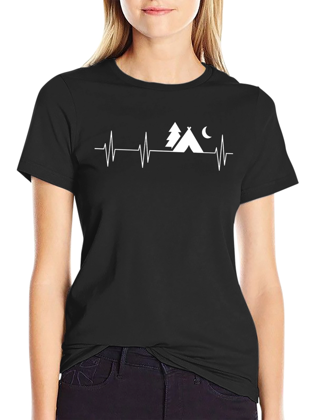 Camping Heartbeat T-Shirt - Adventure Awaits