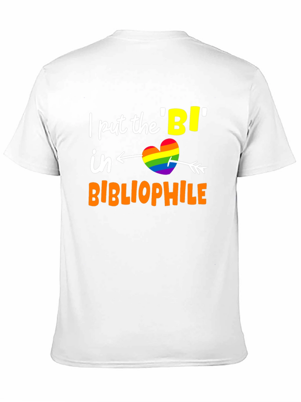 Bi Bibliophile T-Shirt LGBTQ Pride Heart