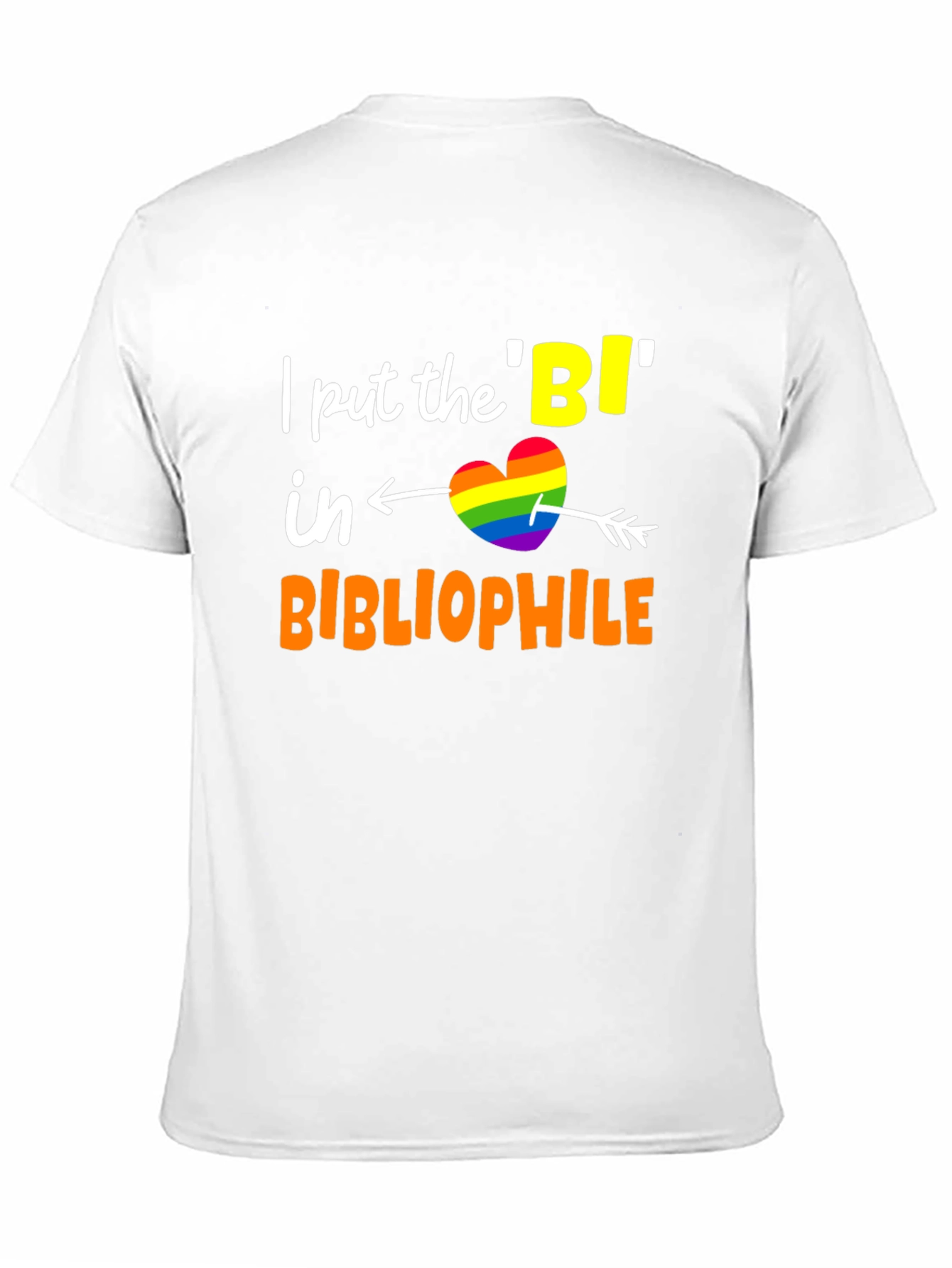 Bi Bibliophile T-Shirt LGBTQ Pride Heart