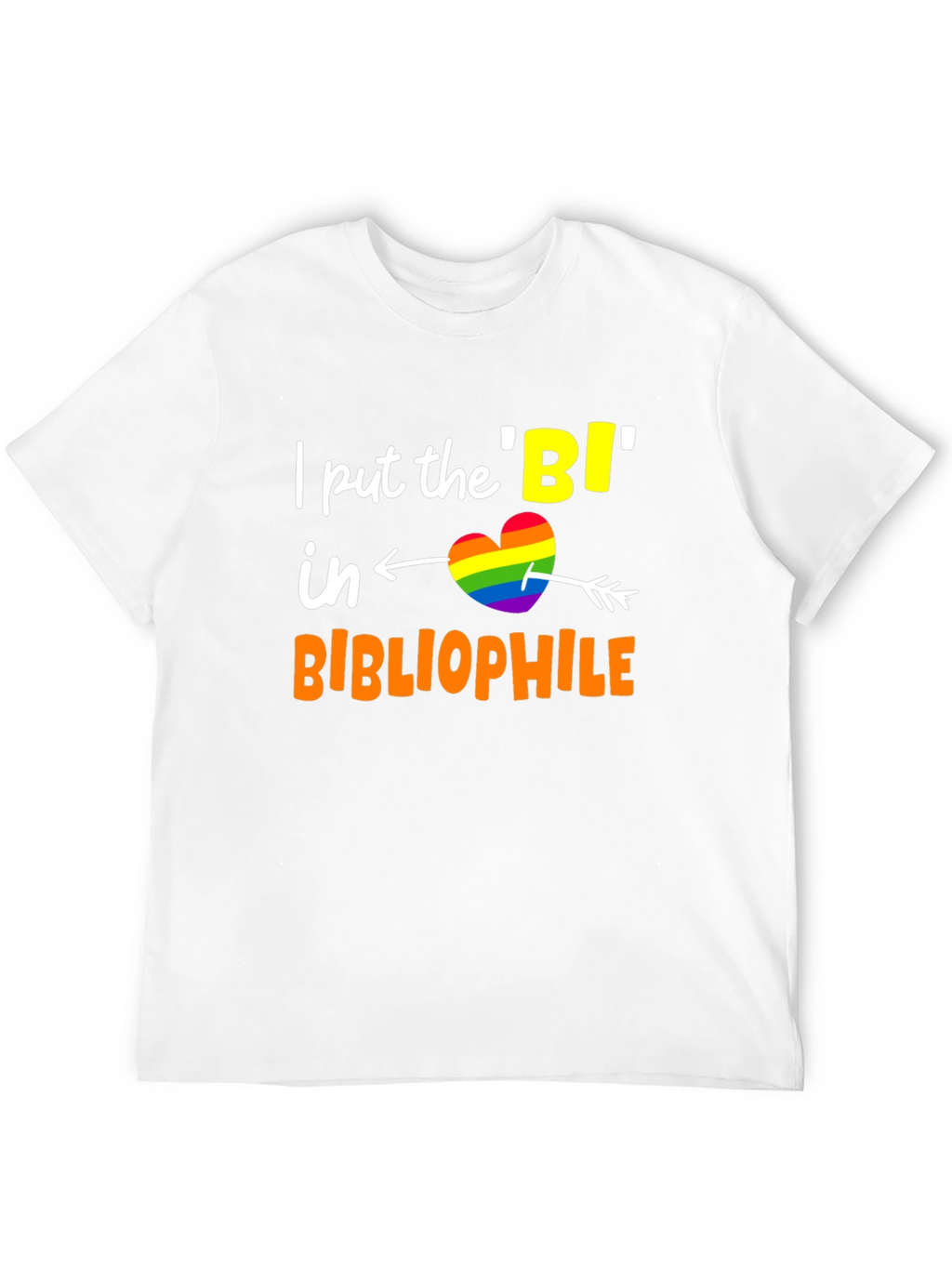 Bi Bibliophile T-Shirt LGBTQ Pride Heart