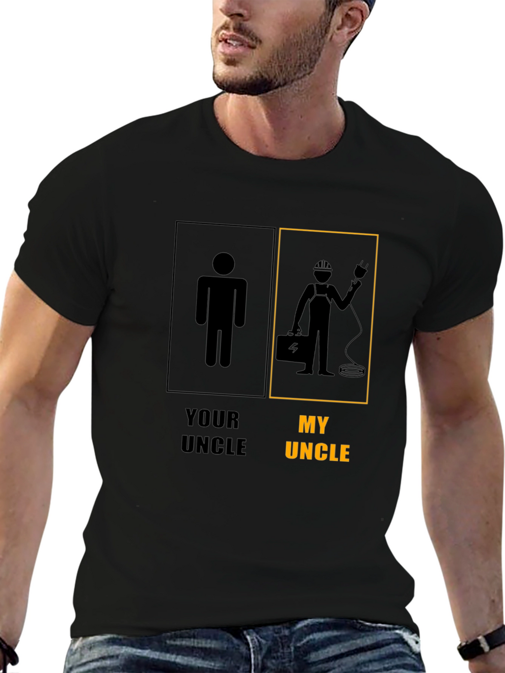Funny Electrician Uncle T-Shirt