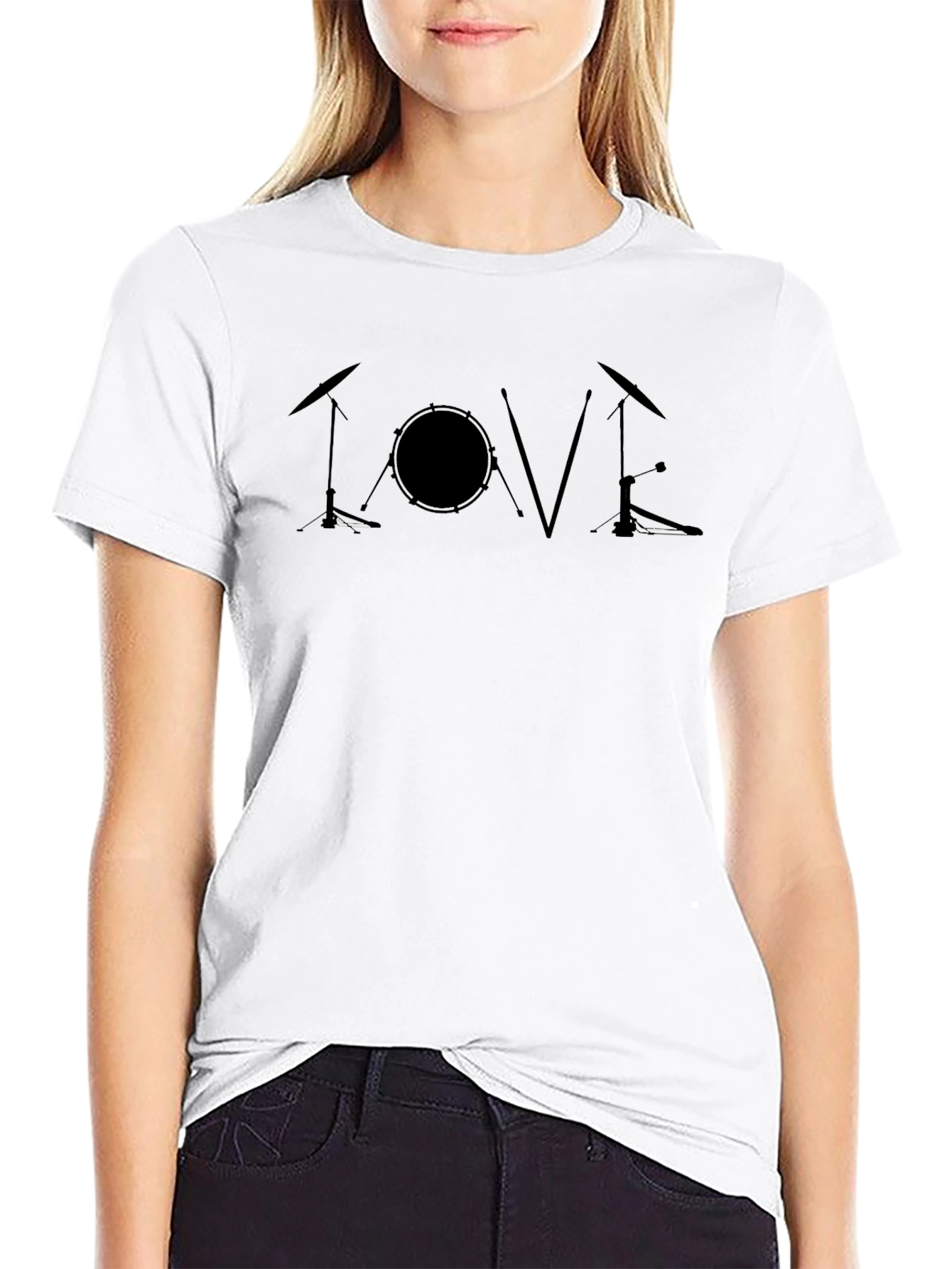 Drum Set LOVE Graphic T-Shirt