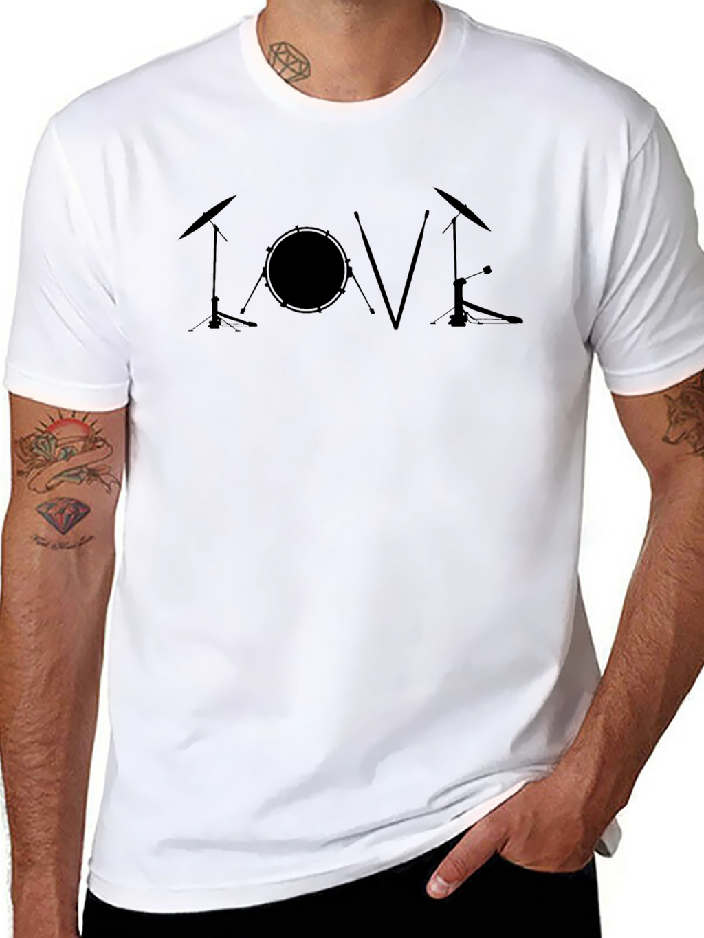 Drum Set LOVE Graphic T-Shirt