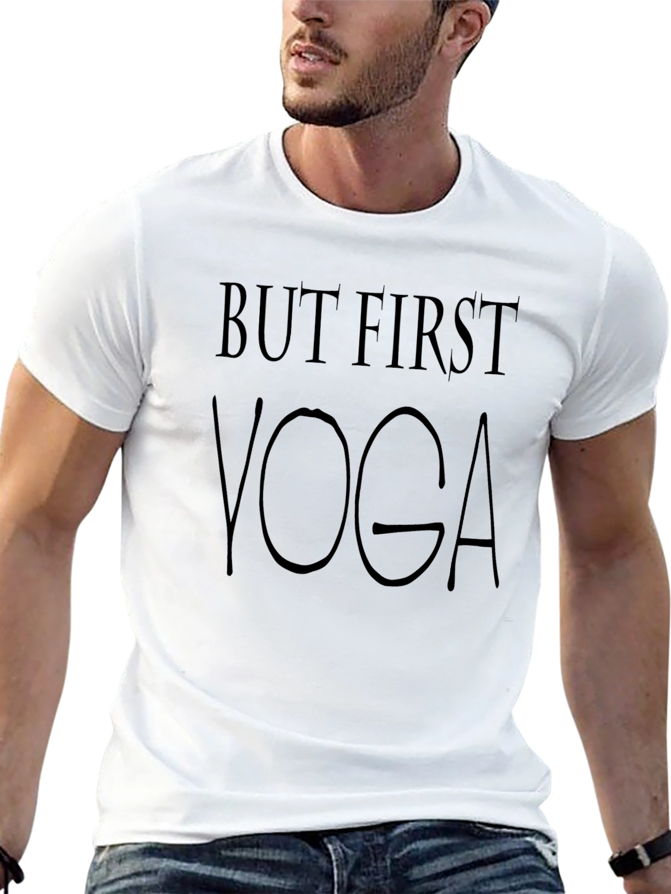 But First Yoga - Casual Black T-Shirt