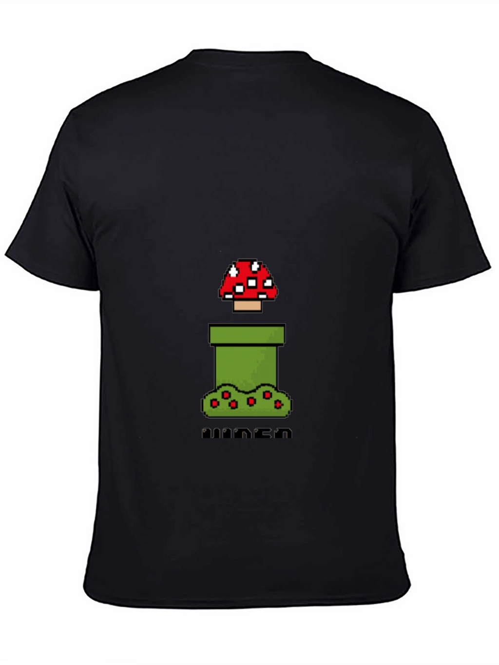 Pixel Mushroom Black T-Shirt - Gamer Style