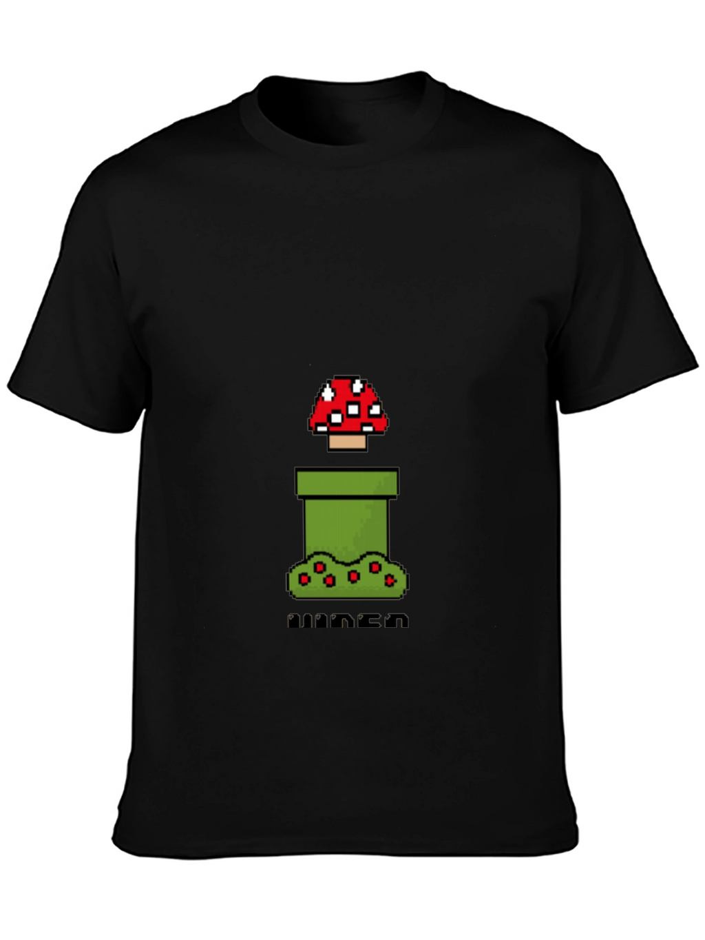 Pixel Mushroom Black T-Shirt - Gamer Style
